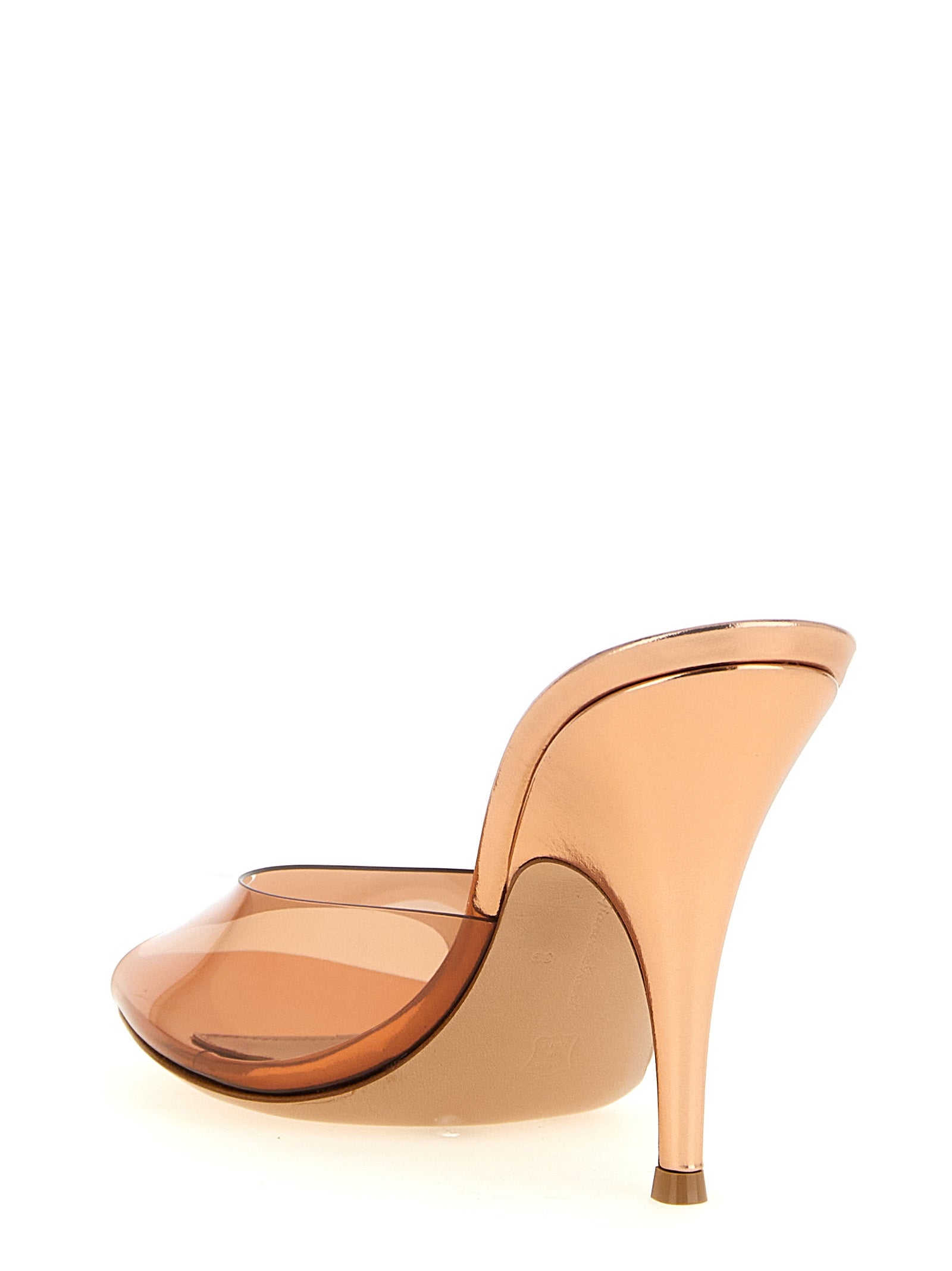 Gianvito Rossi Orange Polyethylen Stiletto-Sandalen