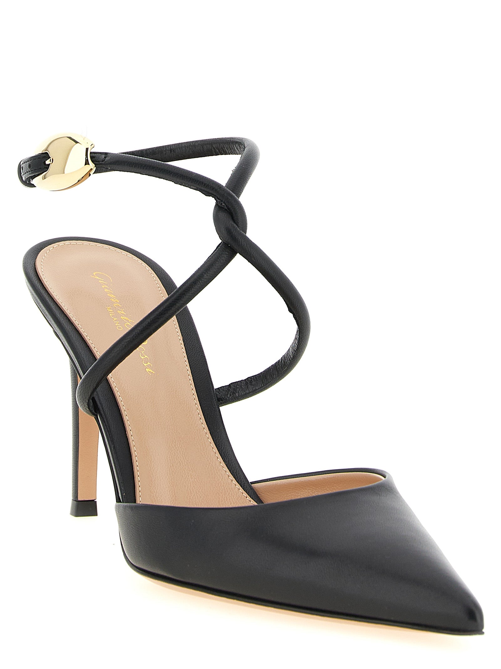 Gianvito Rossi Schwarze Pumps aus Lammleder mit hohem Absatz