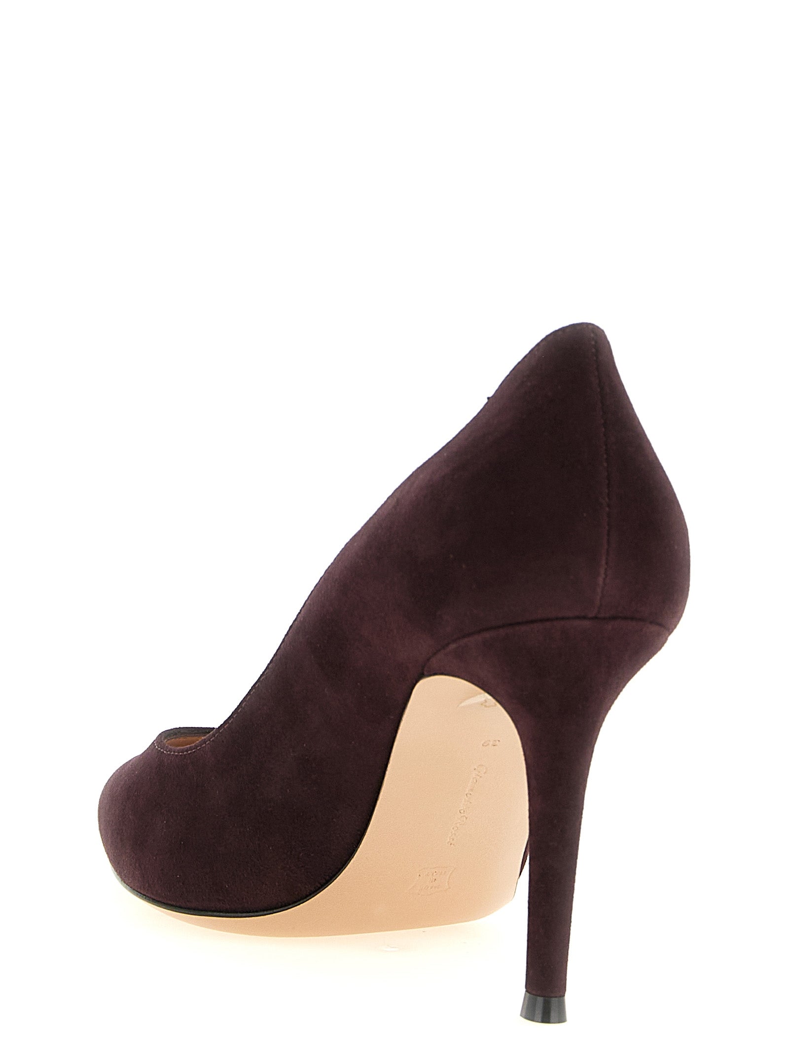 Gianvito Rossi Pumps aus bordeauxrotem Wildleder mit hohem Absatz