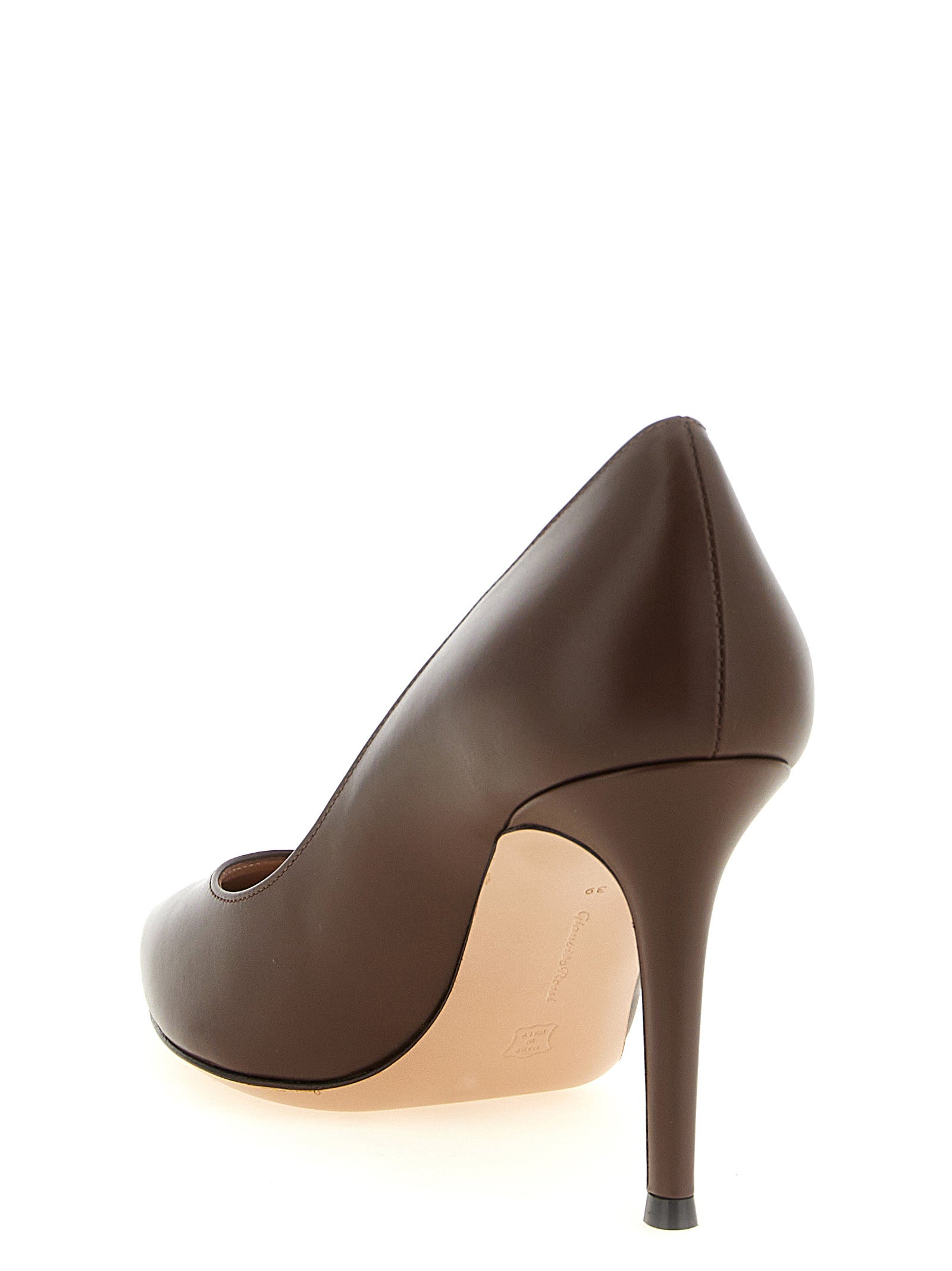 Gianvito Rossi Braune Pumps aus Kalbsleder mit hohem Absatz