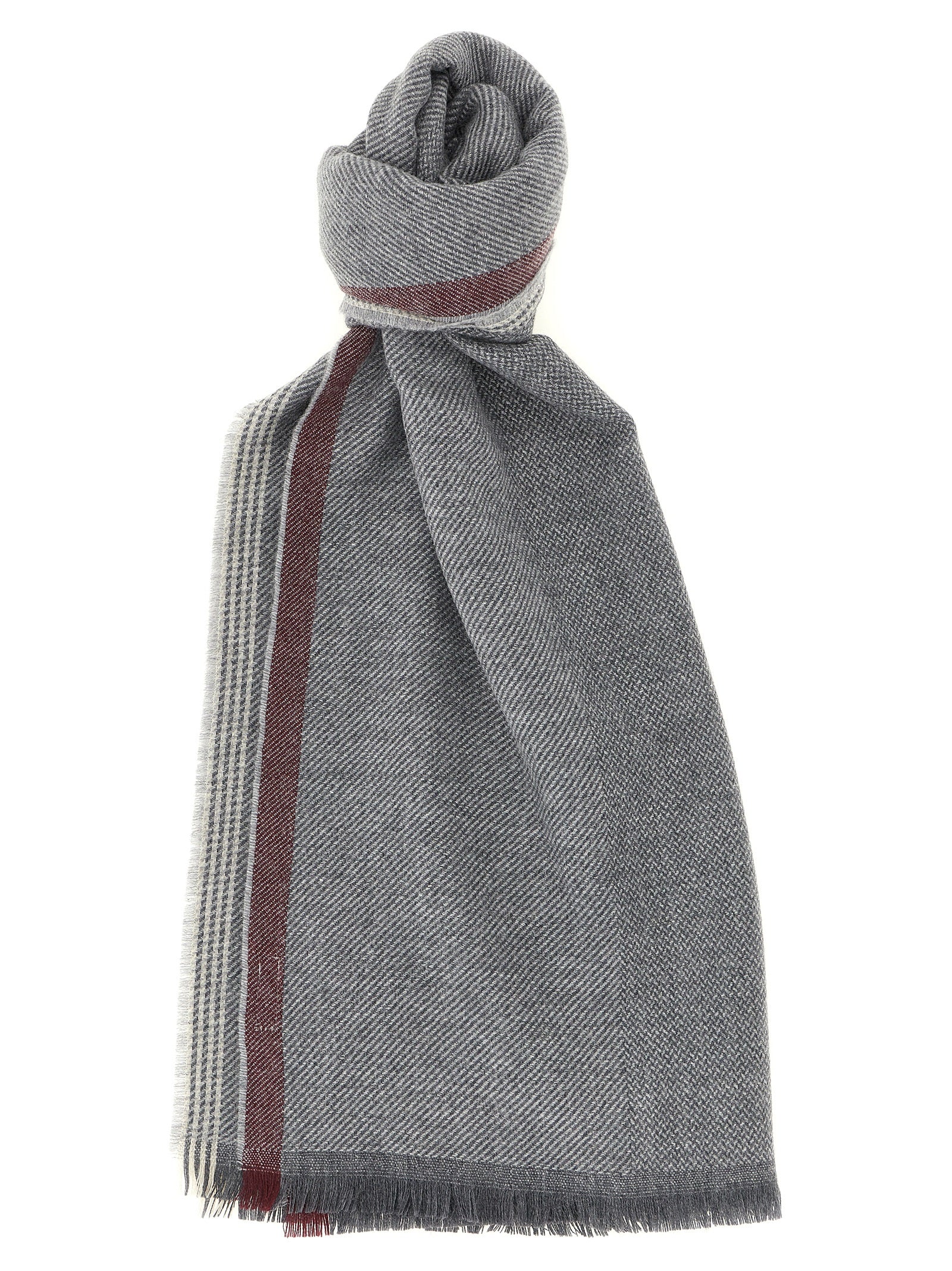 Brunello Cucinelli Grauer Wollschal