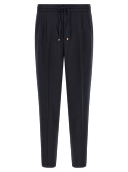 Brunello Cucinelli Blaue Hose aus reiner Schurwolle