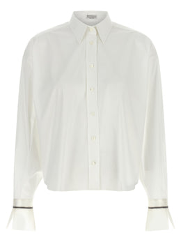 Brunello Cucinelli Weiße Baumwollbluse