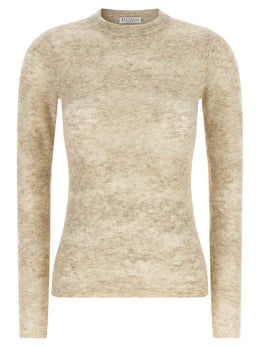 Brunello Cucinelli Beige Seidenstrickjacke