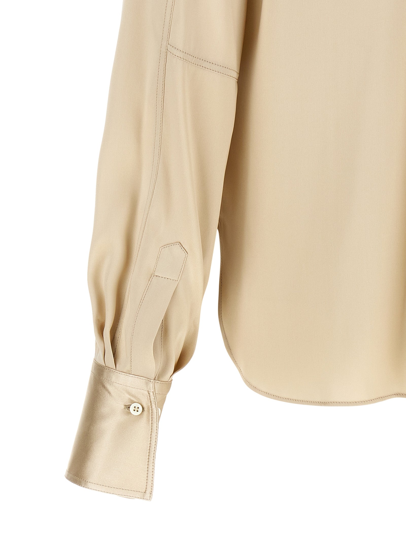 Brunello Cucinelli Beige Seidenbluse
