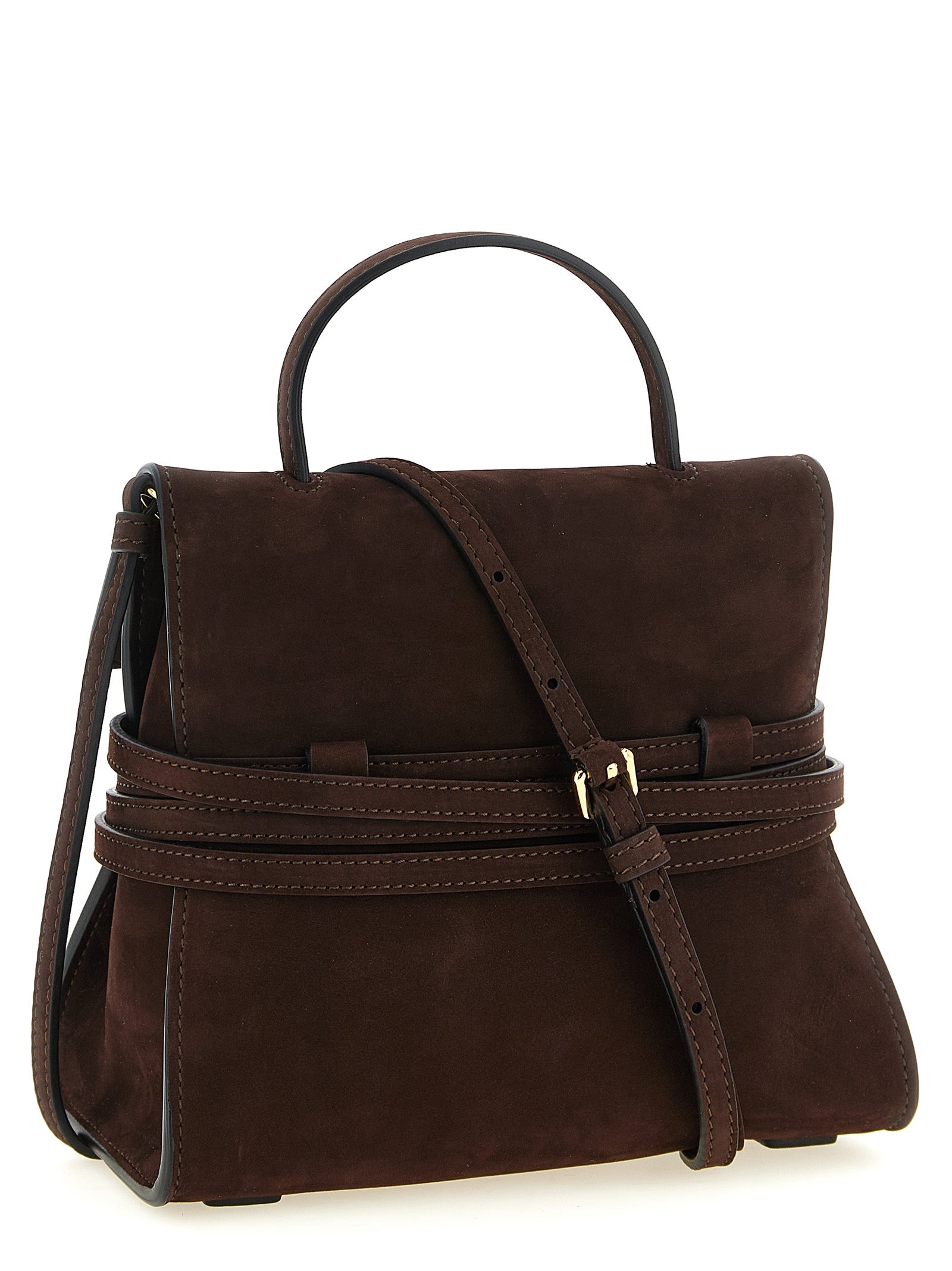 Moschino Braune Kalbsleder-Handtasche