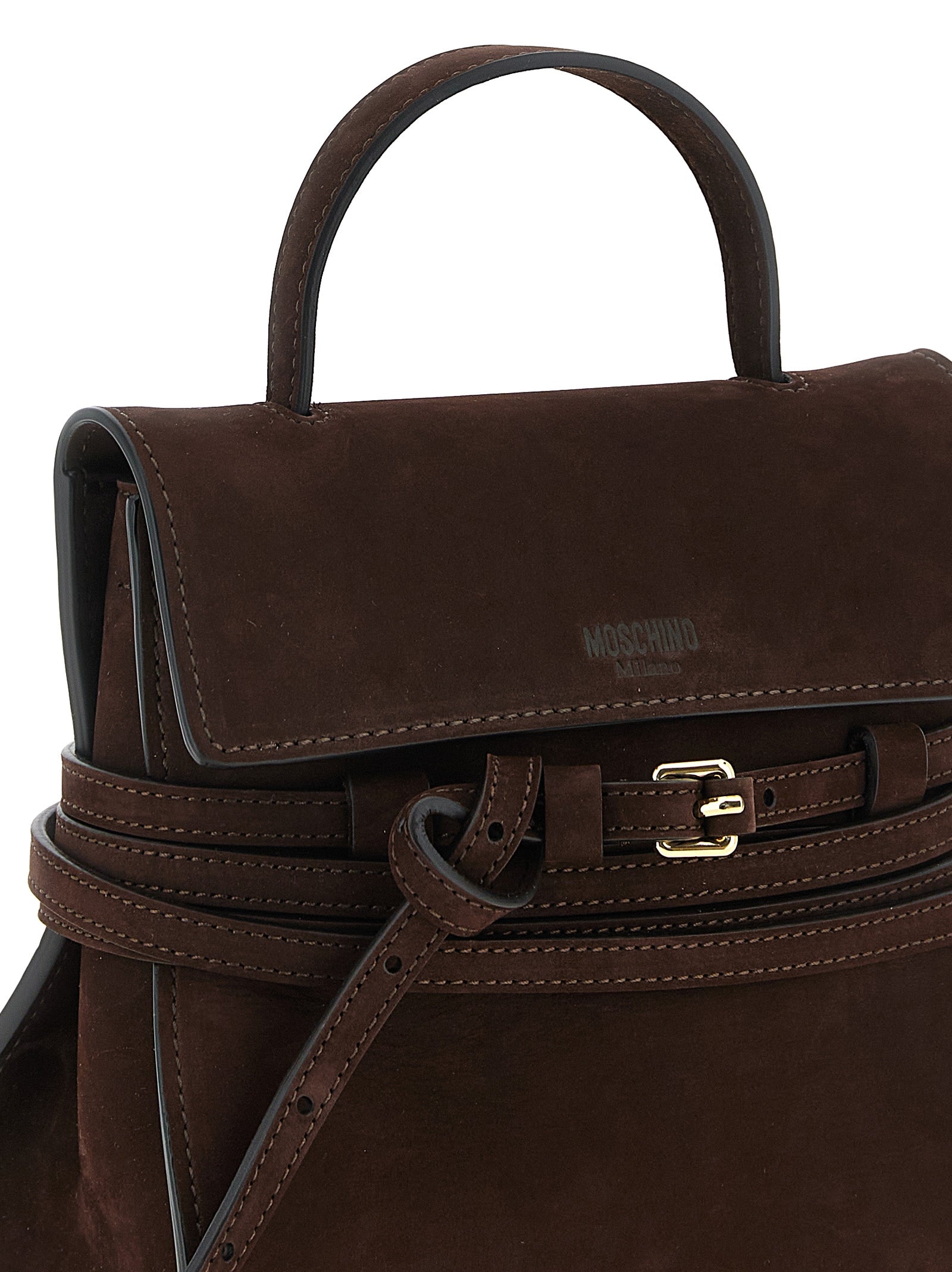 Moschino Braune Kalbsleder-Handtasche