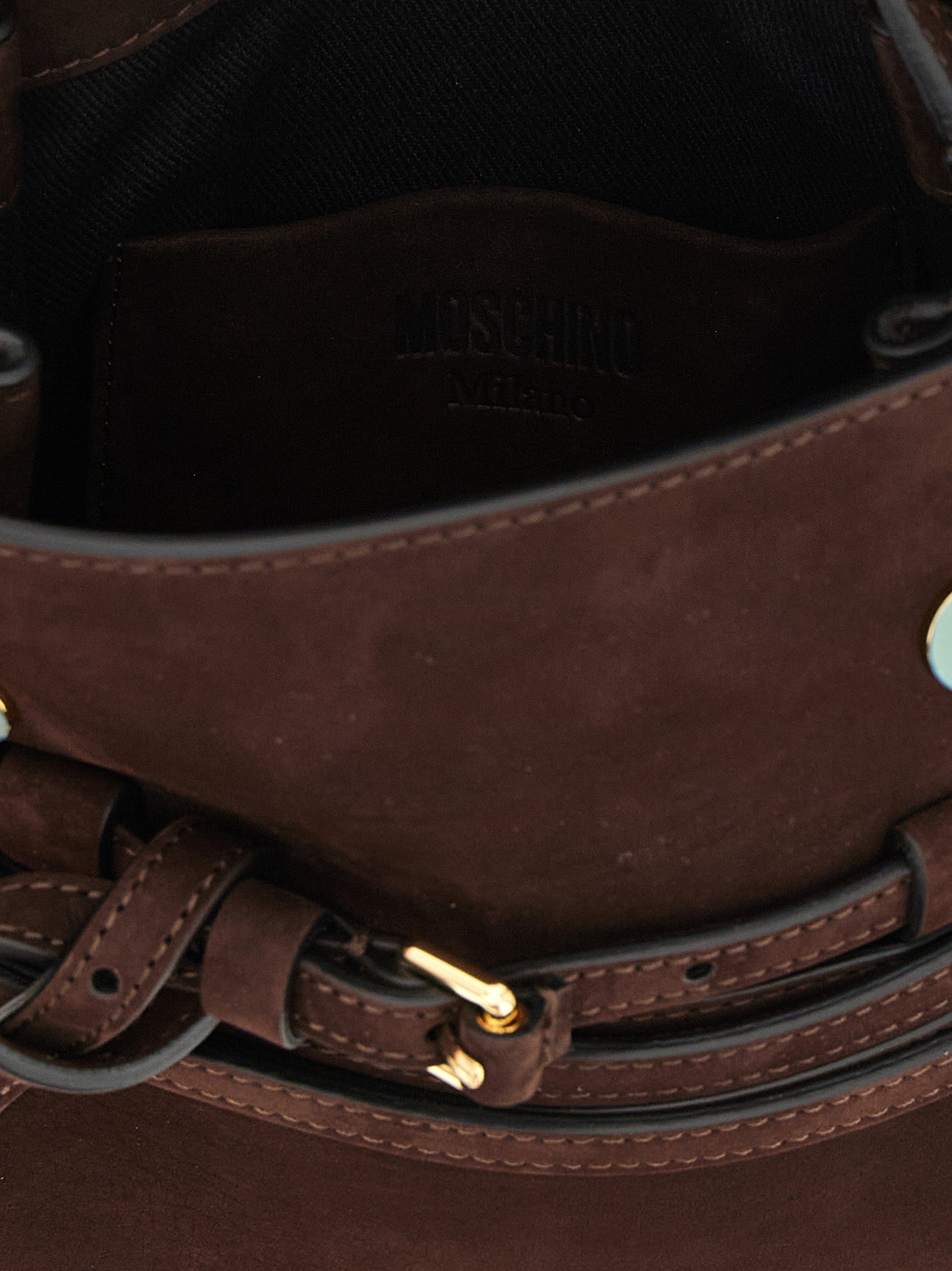 Moschino Braune Kalbsleder-Handtasche