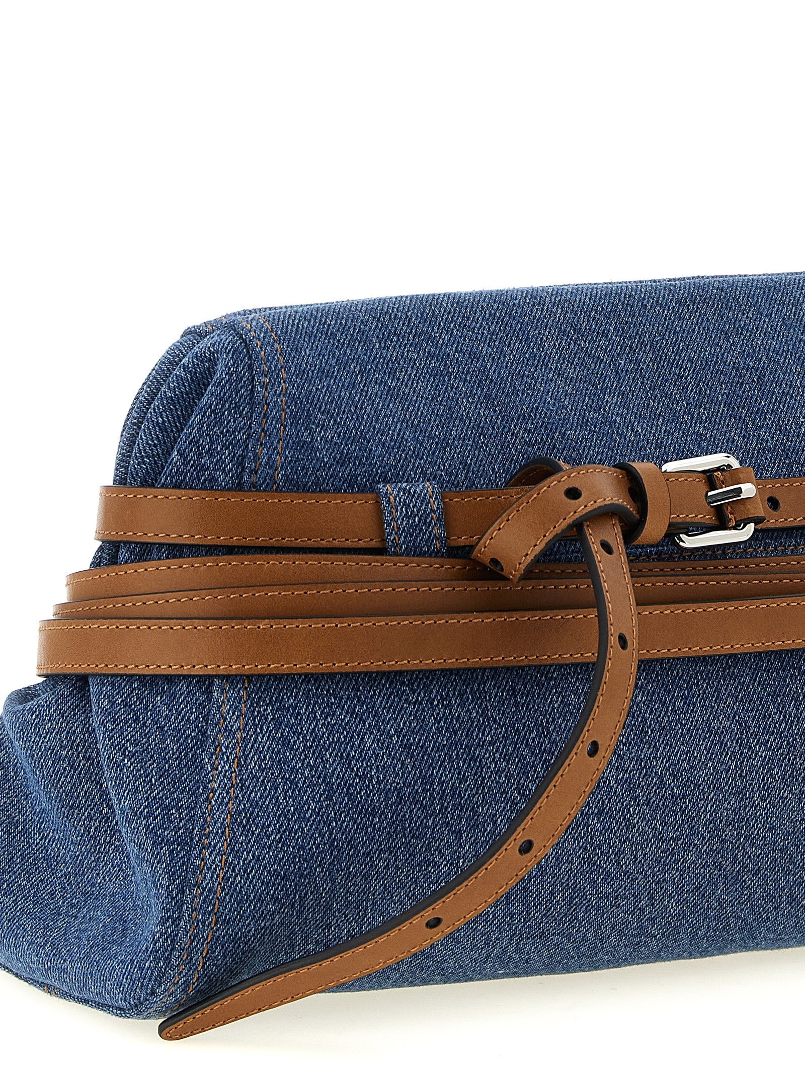 Moschino Blaue Baumwoll-Clutch