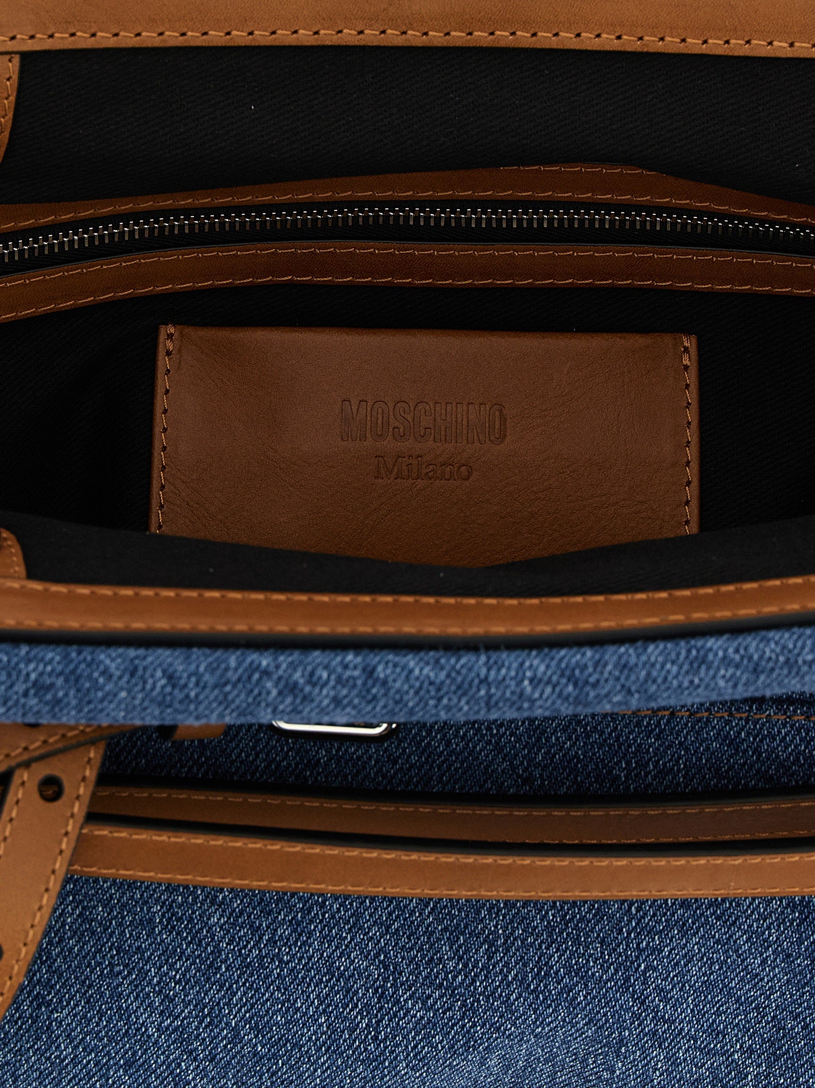 Moschino Blaue Baumwoll-Clutch