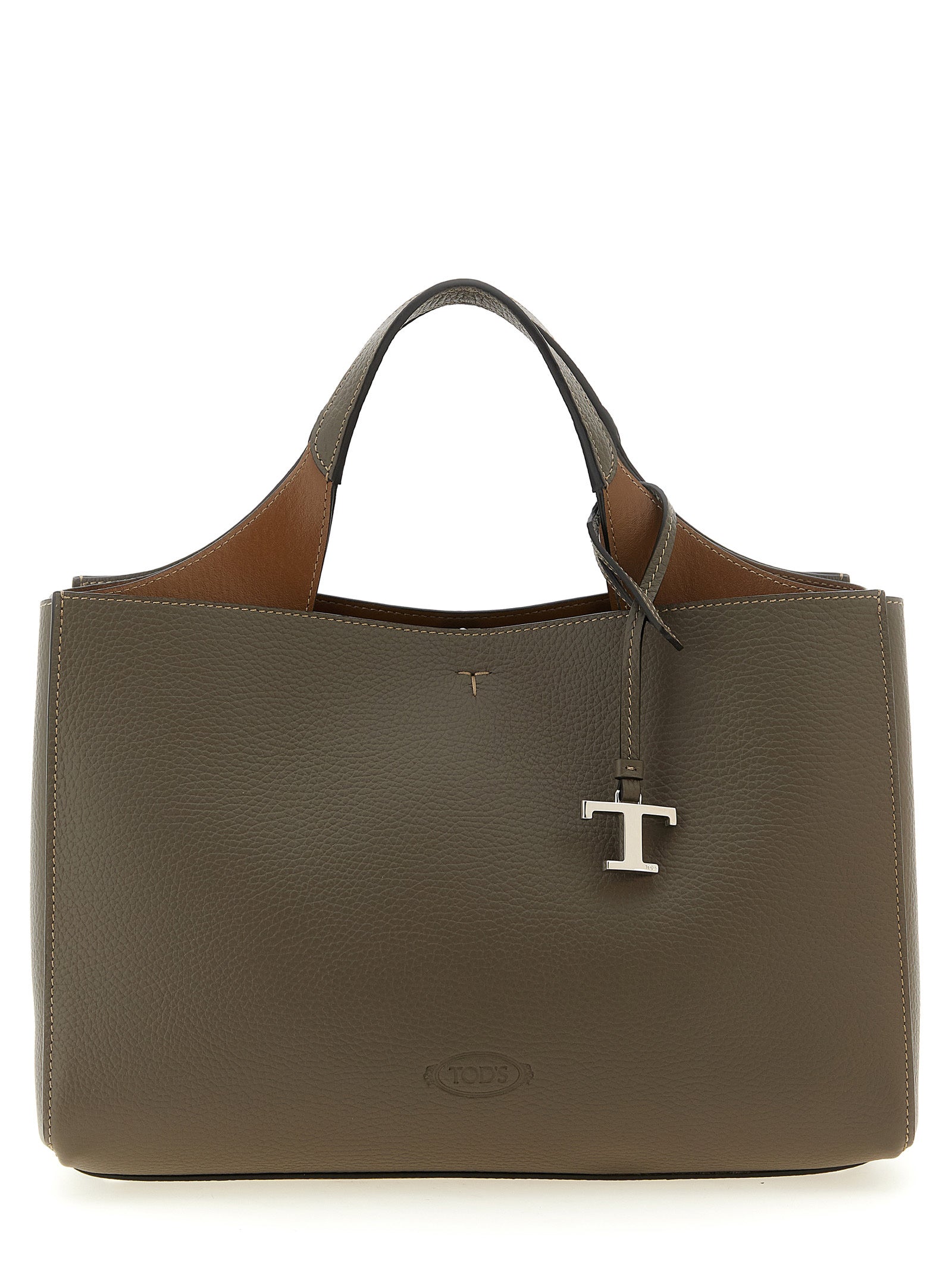 Tod's Graue Kalbsleder-Handtasche