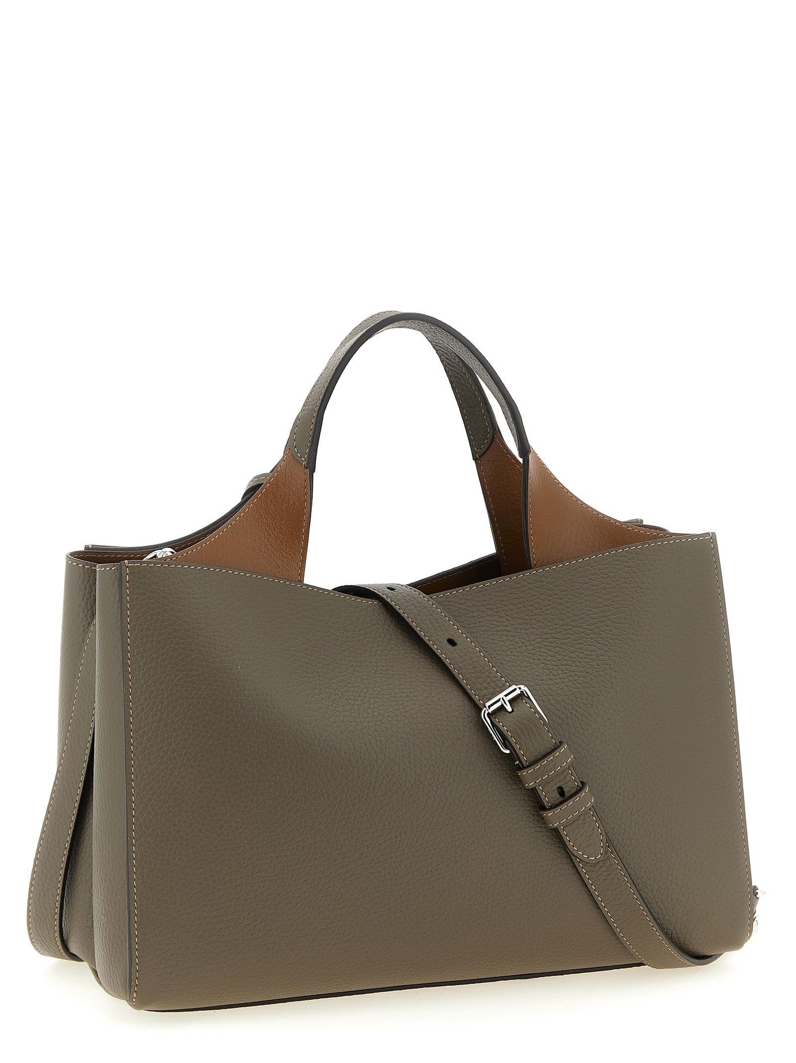 Tod's Graue Kalbsleder-Handtasche