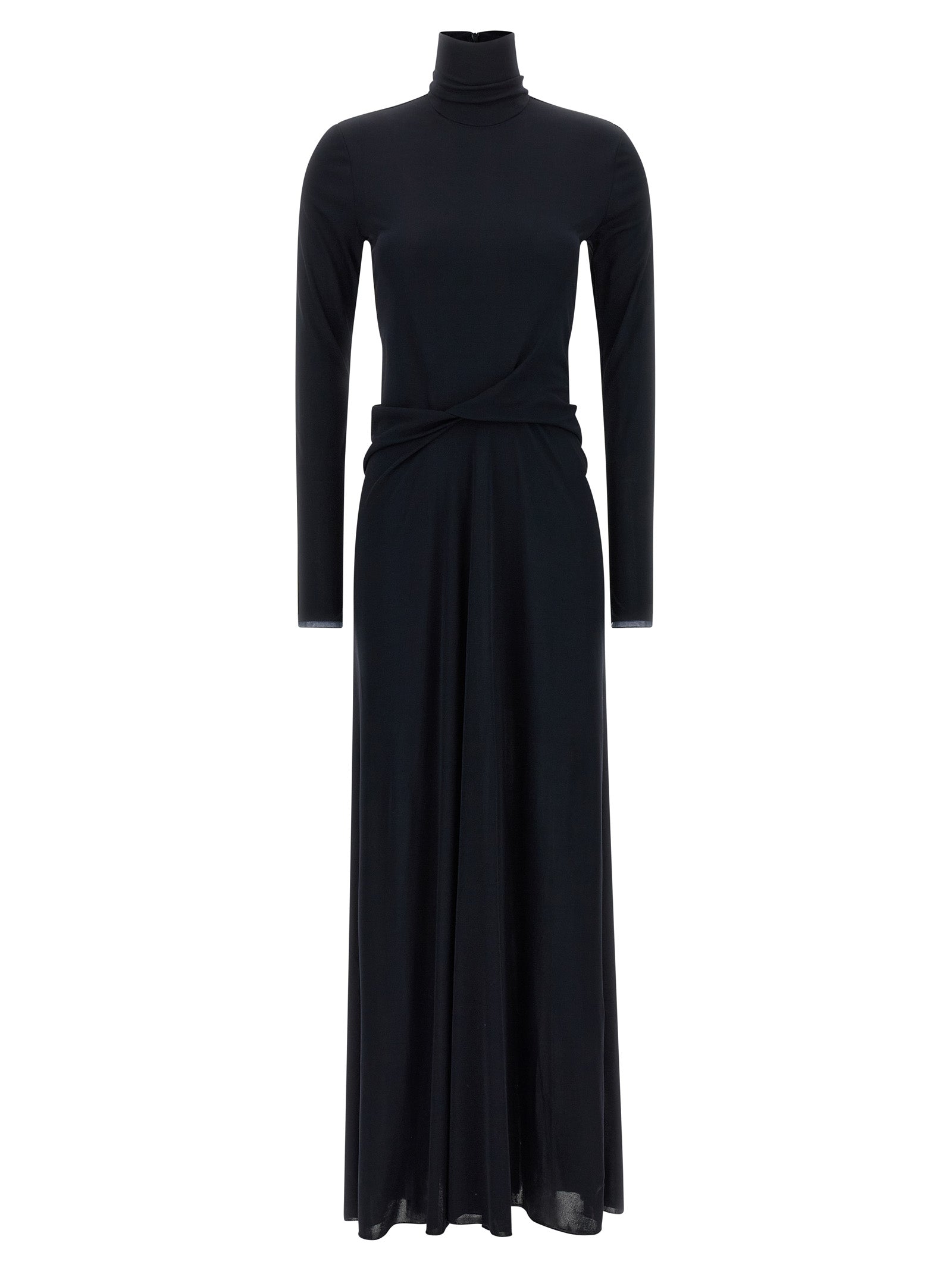 Fabiana Filippi Blaues Viskose-Maxikleid