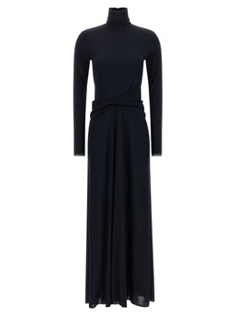 Fabiana Filippi Blaues Viskose-Maxikleid