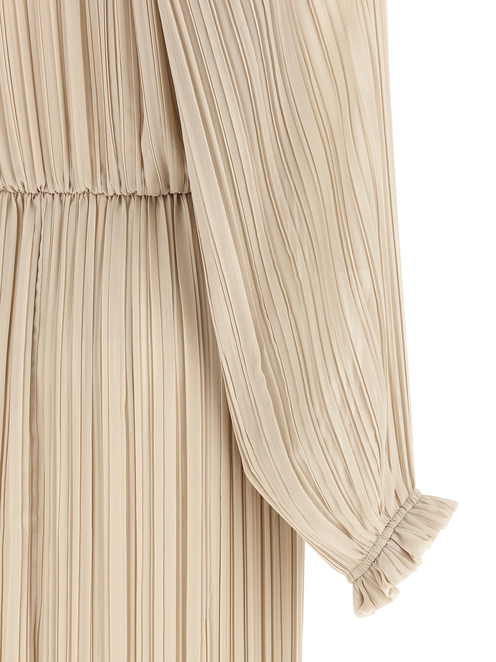 Fabiana Filippi Beigefarbenes Polyester-Maxikleid