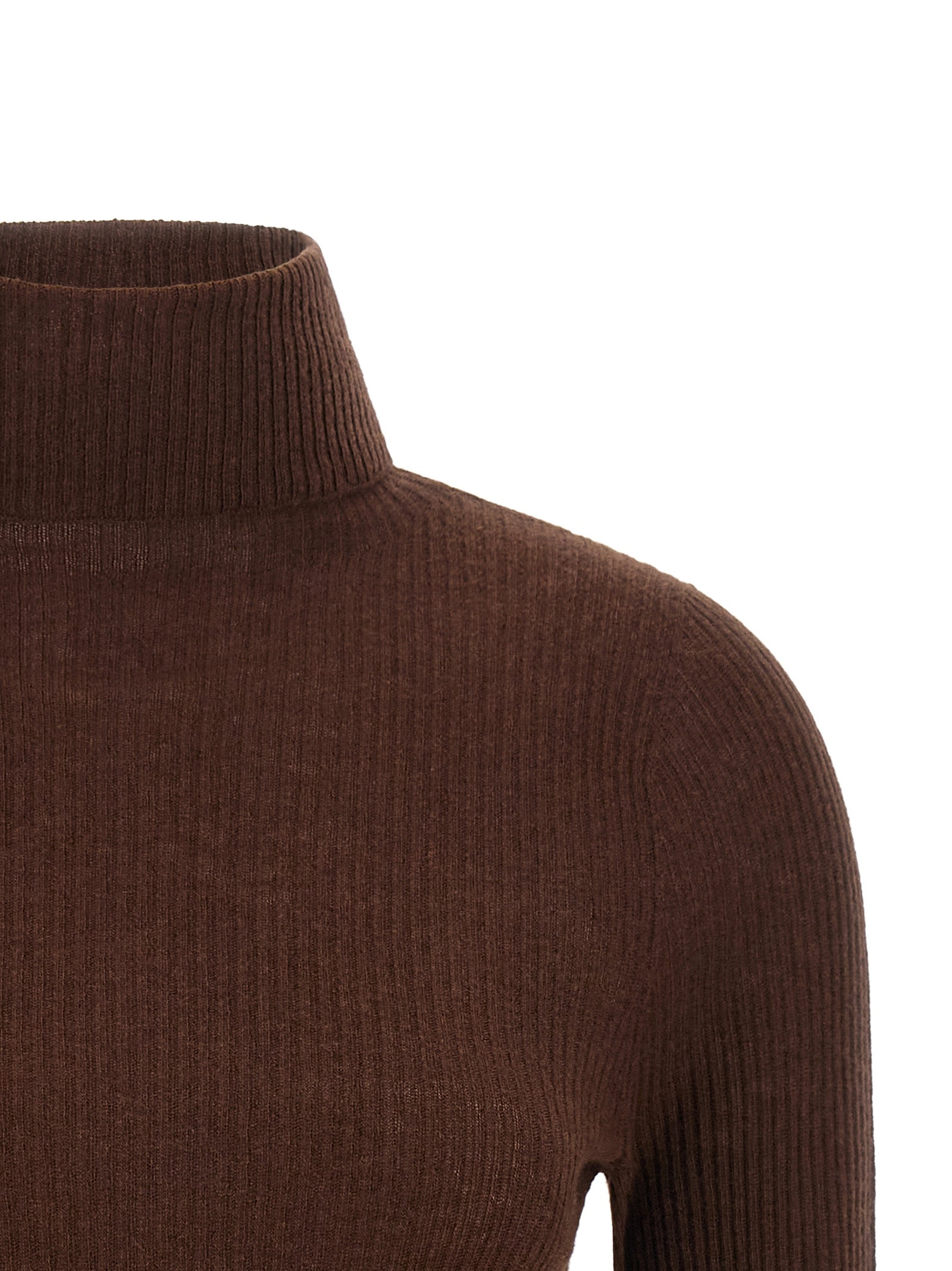 Fabiana Filippi Brauner Cardigan aus reiner Schurwolle