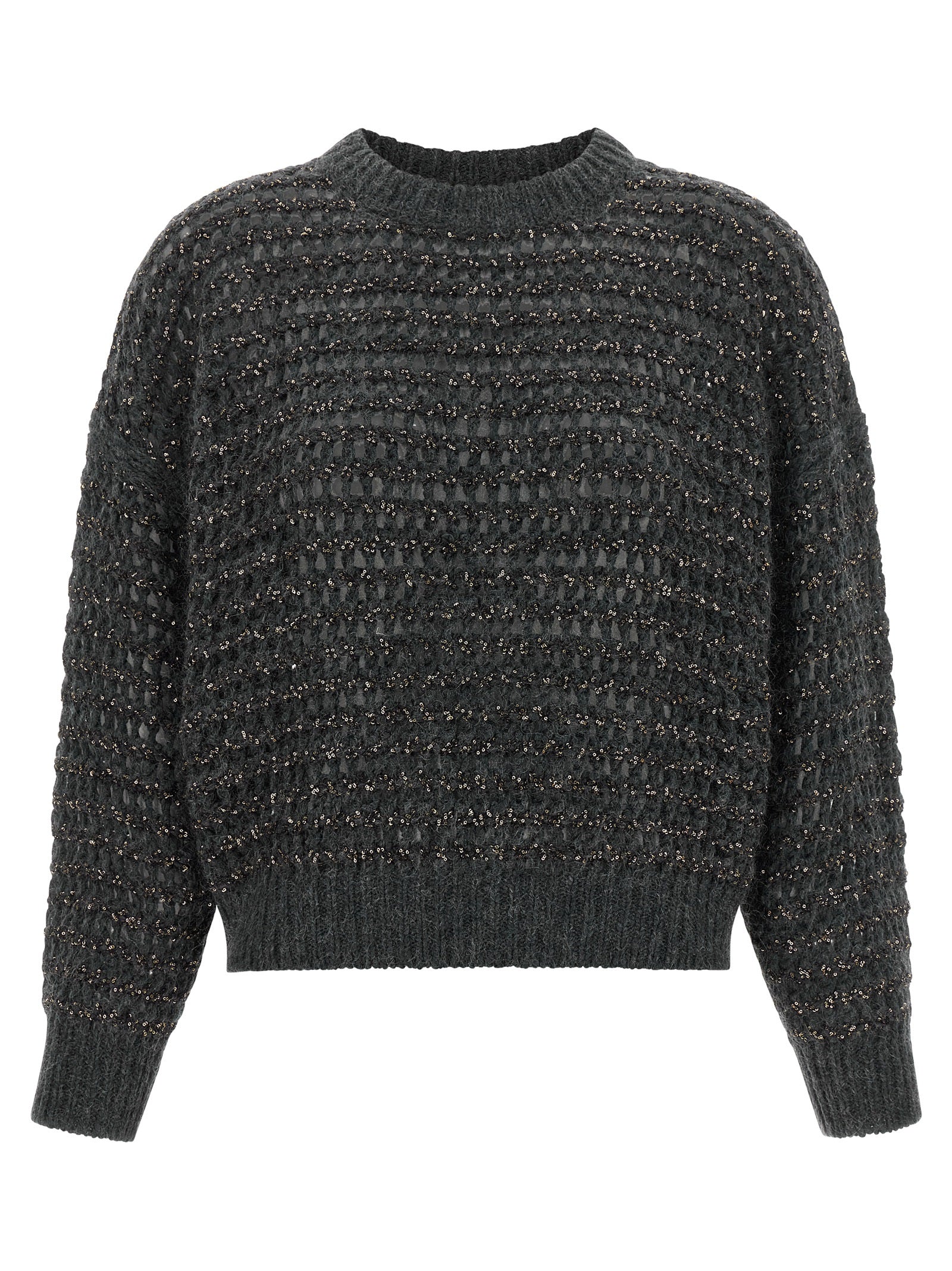 Brunello Cucinelli Grauer Cardigan aus Elasthan