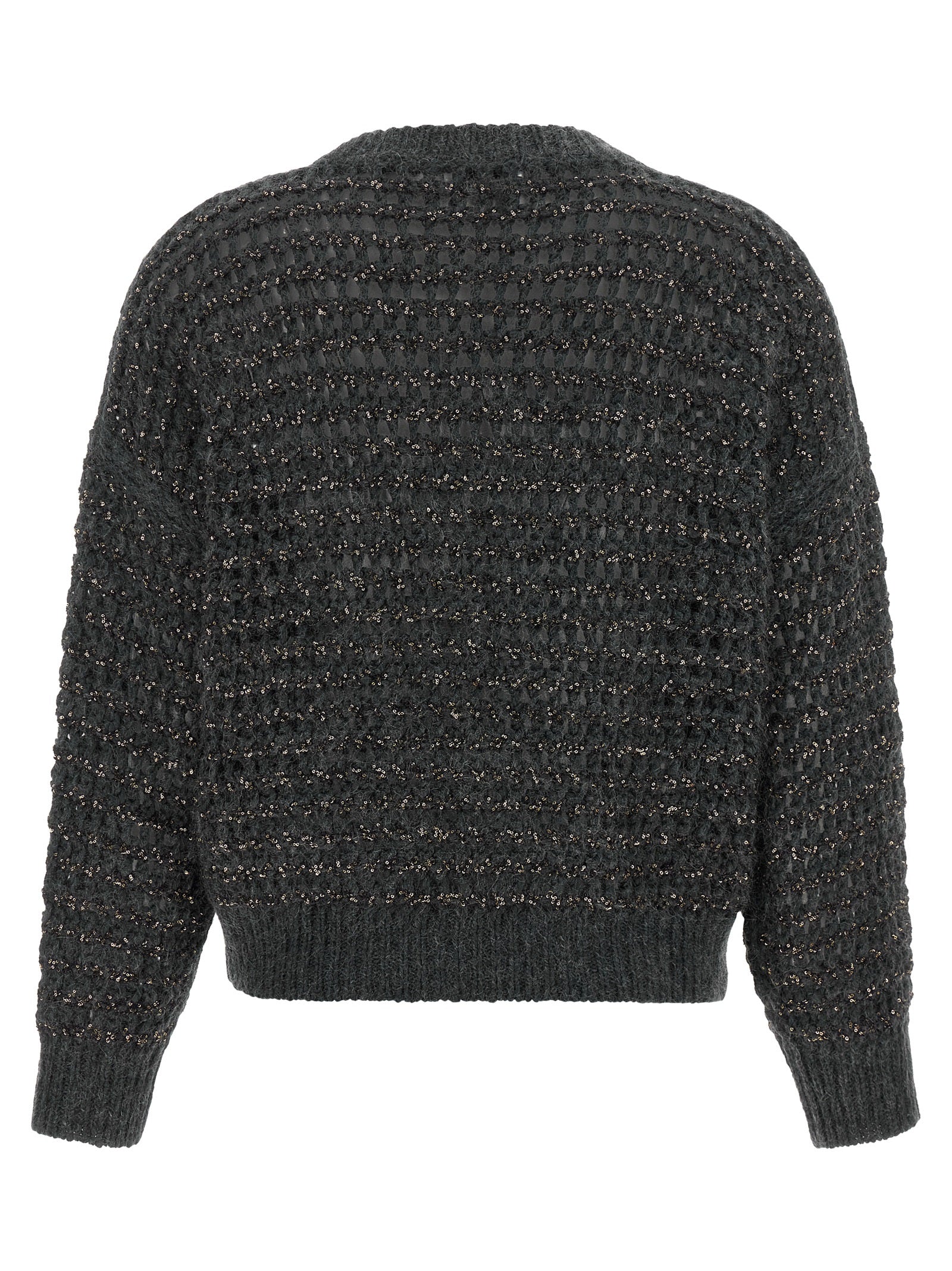 Brunello Cucinelli Grauer Cardigan aus Elasthan