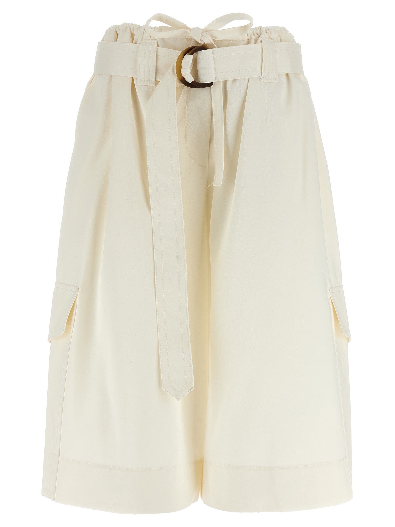 Zimmermann Weiße Baumwoll-Bermudashorts