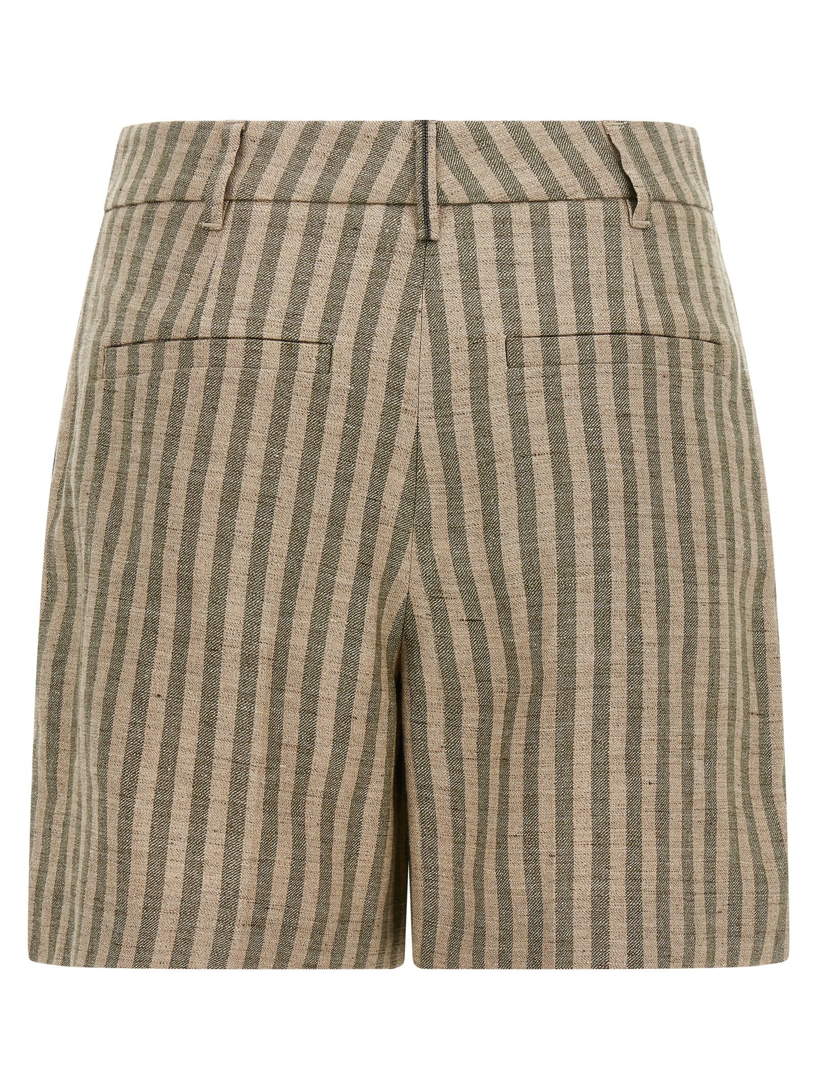 Brunello Cucinelli Zweifarbige Leinen-Bermudashorts