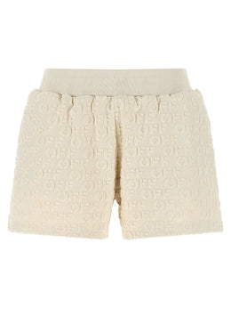 Off-White Beige Cotton Bermuda Shorts