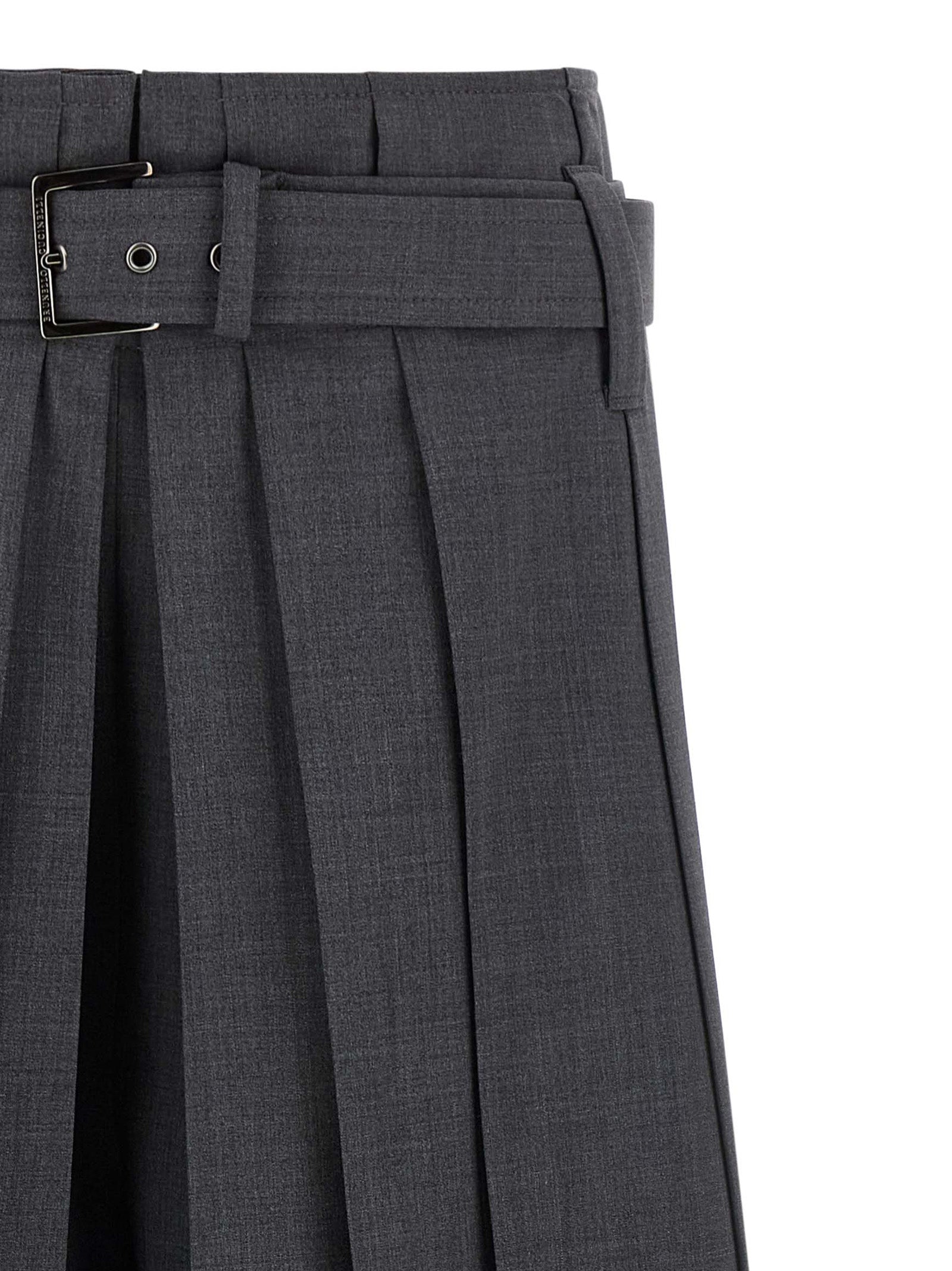 Brunello Cucinelli Graue Bermuda-Shorts aus reiner Schurwolle