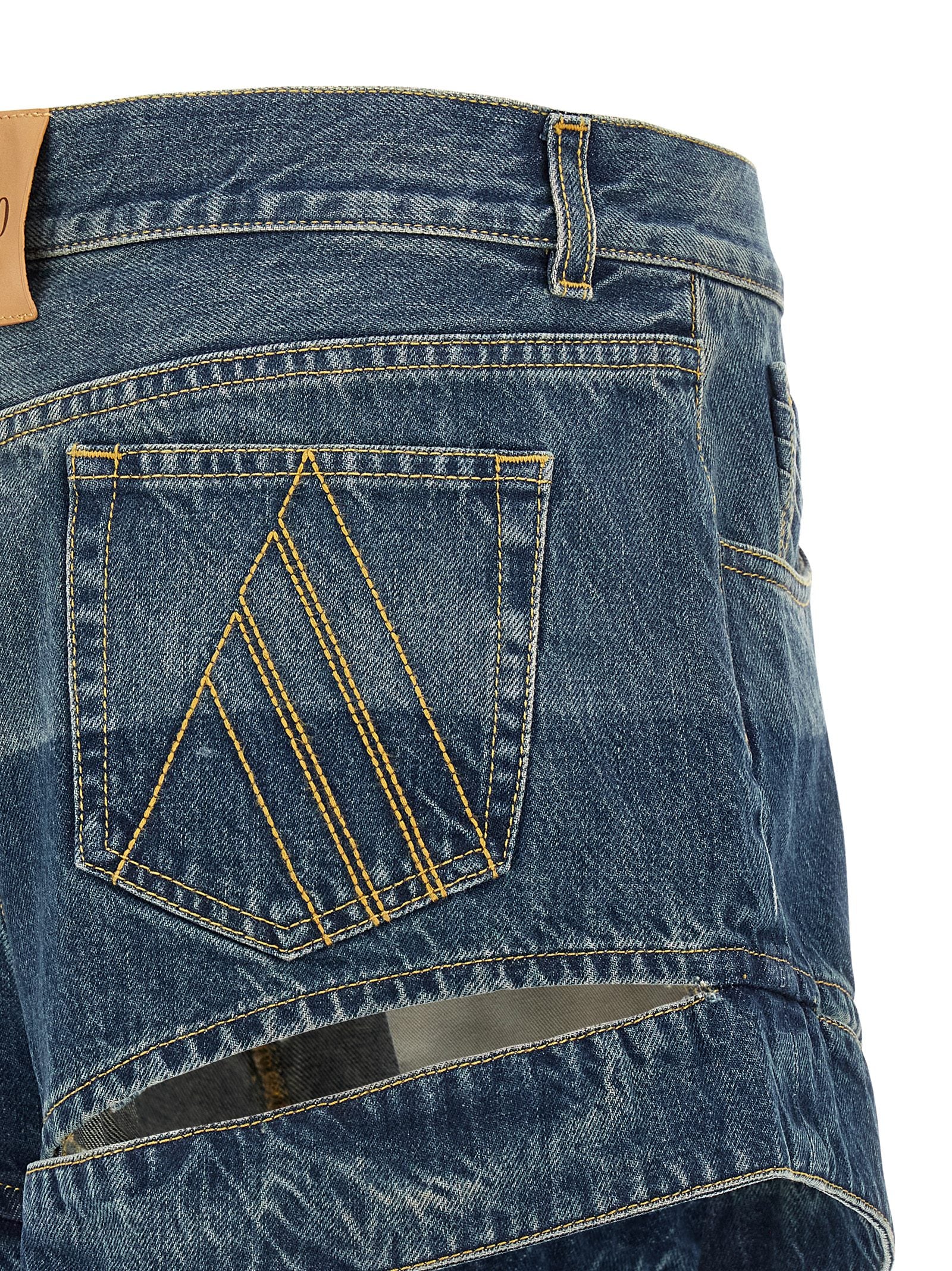 The Attico Blaue Baumwoll-Bermudashorts