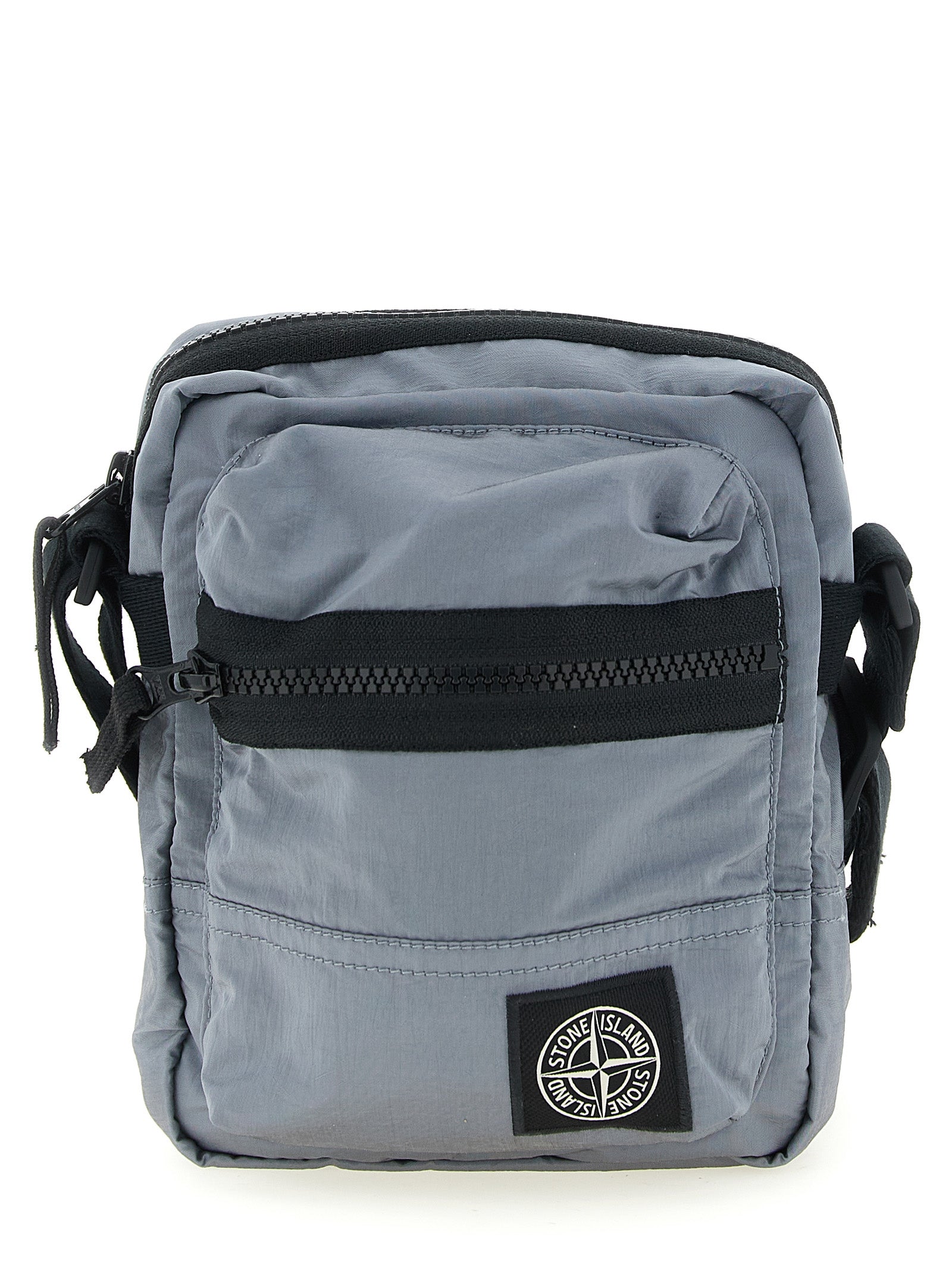 Stone Island Graue Crossbody-Tasche aus Polyamid
