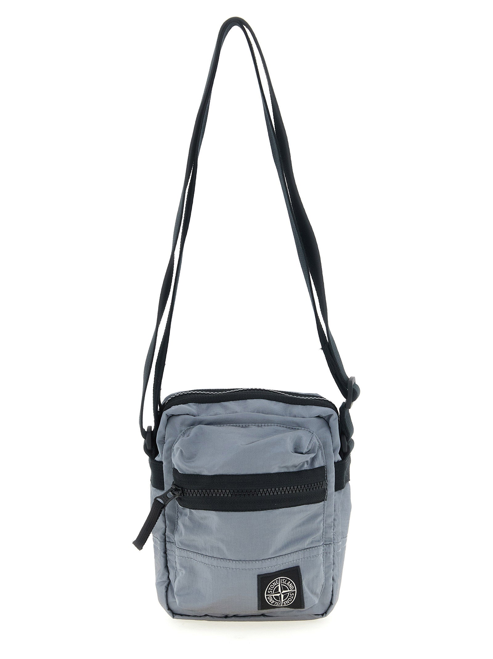 Stone Island Graue Crossbody-Tasche aus Polyamid