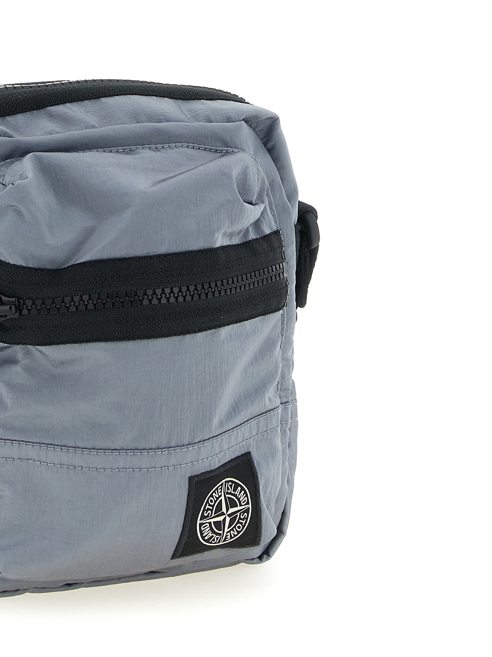Stone Island Graue Crossbody-Tasche aus Polyamid