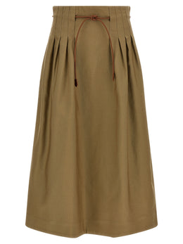 Max Mara Zweifarbiger Baumwoll-Midirock