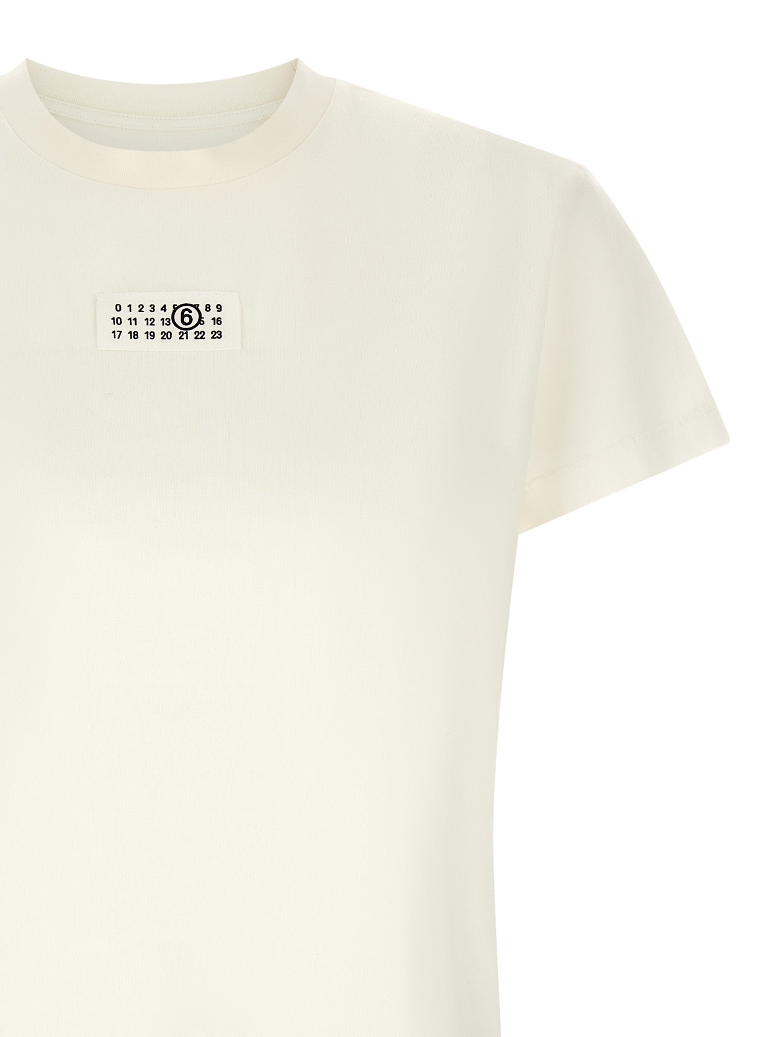 MM6 Maison Margiela Weißes Baumwoll-T-Shirt