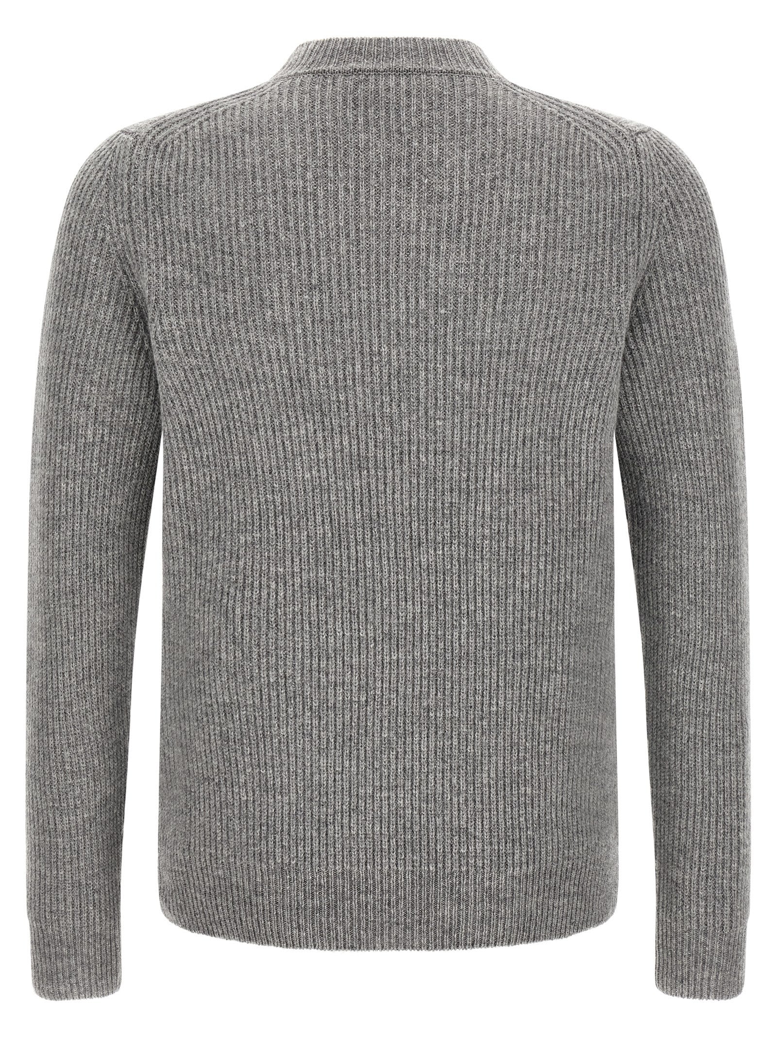 ZANONE Grauer Cardigan aus reiner Schurwolle