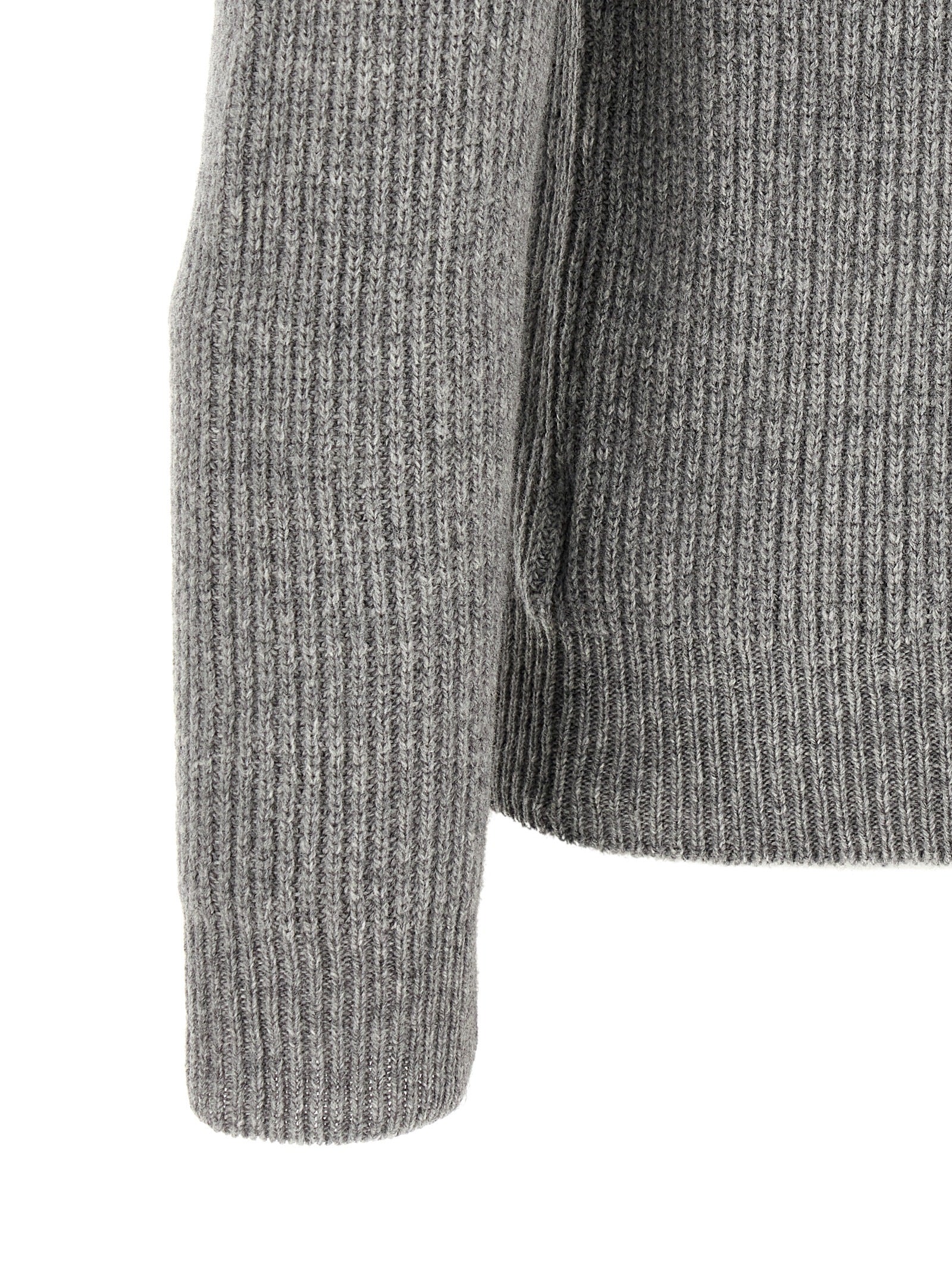 ZANONE Grauer Cardigan aus reiner Schurwolle