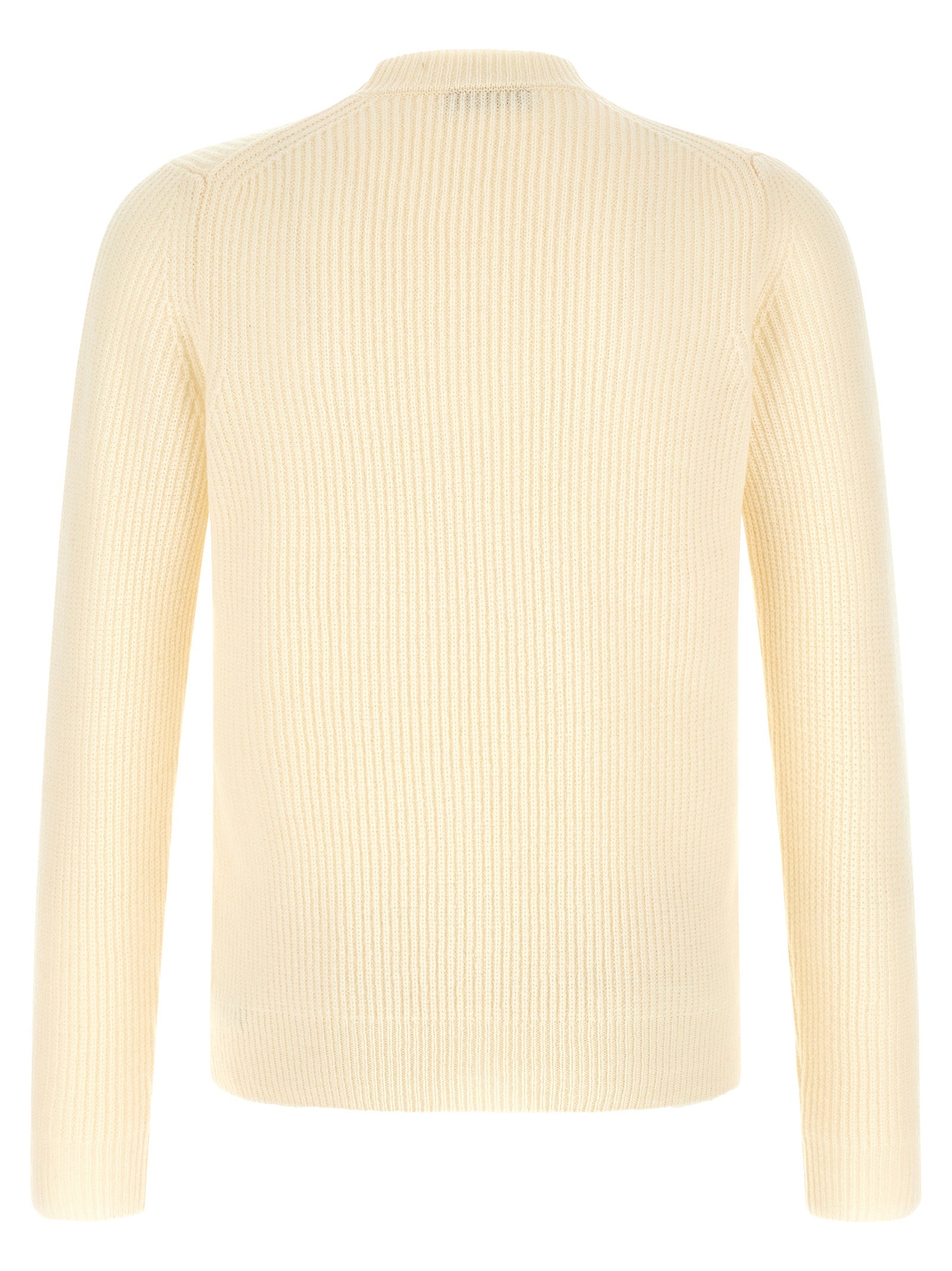 ZANONE Weiße Strickjacke aus reiner Schurwolle