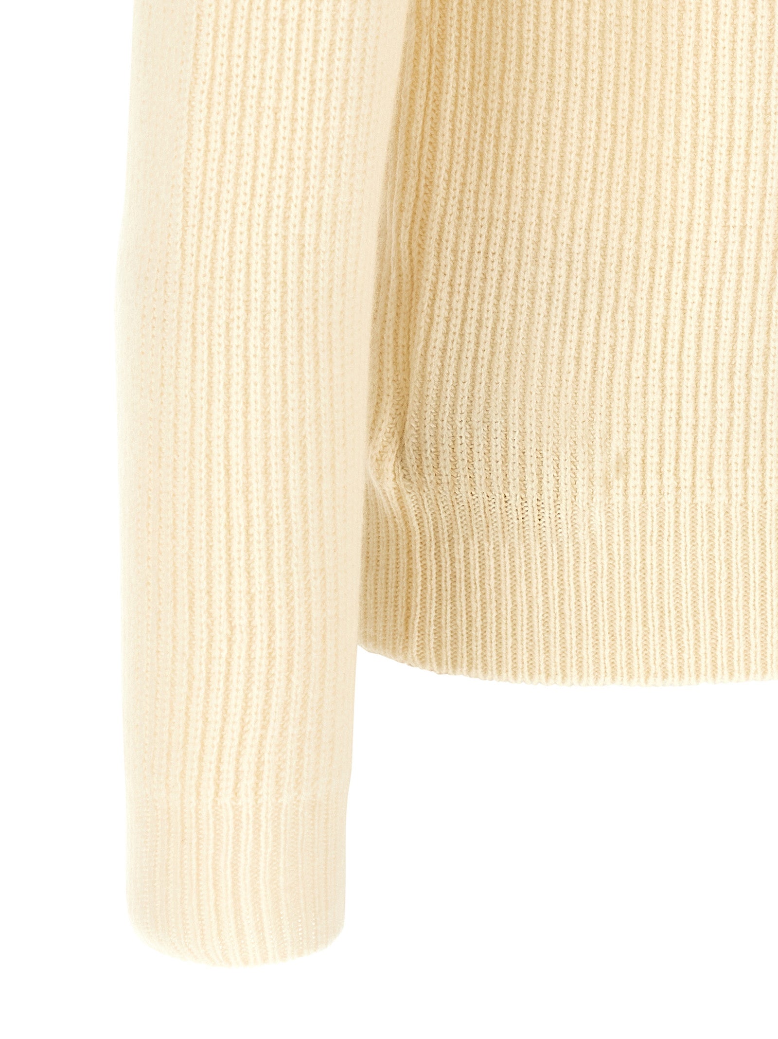 ZANONE Weiße Strickjacke aus reiner Schurwolle
