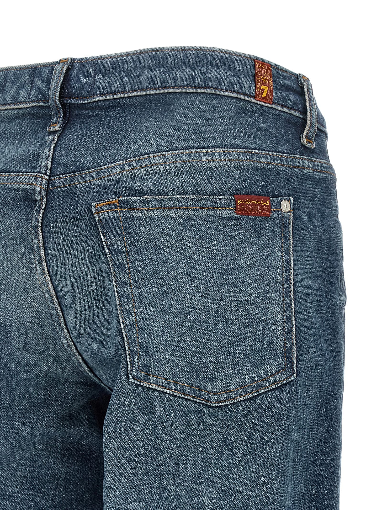 7 For All Mankind Blaue Jeans aus Baumwolle, Tapered Fit