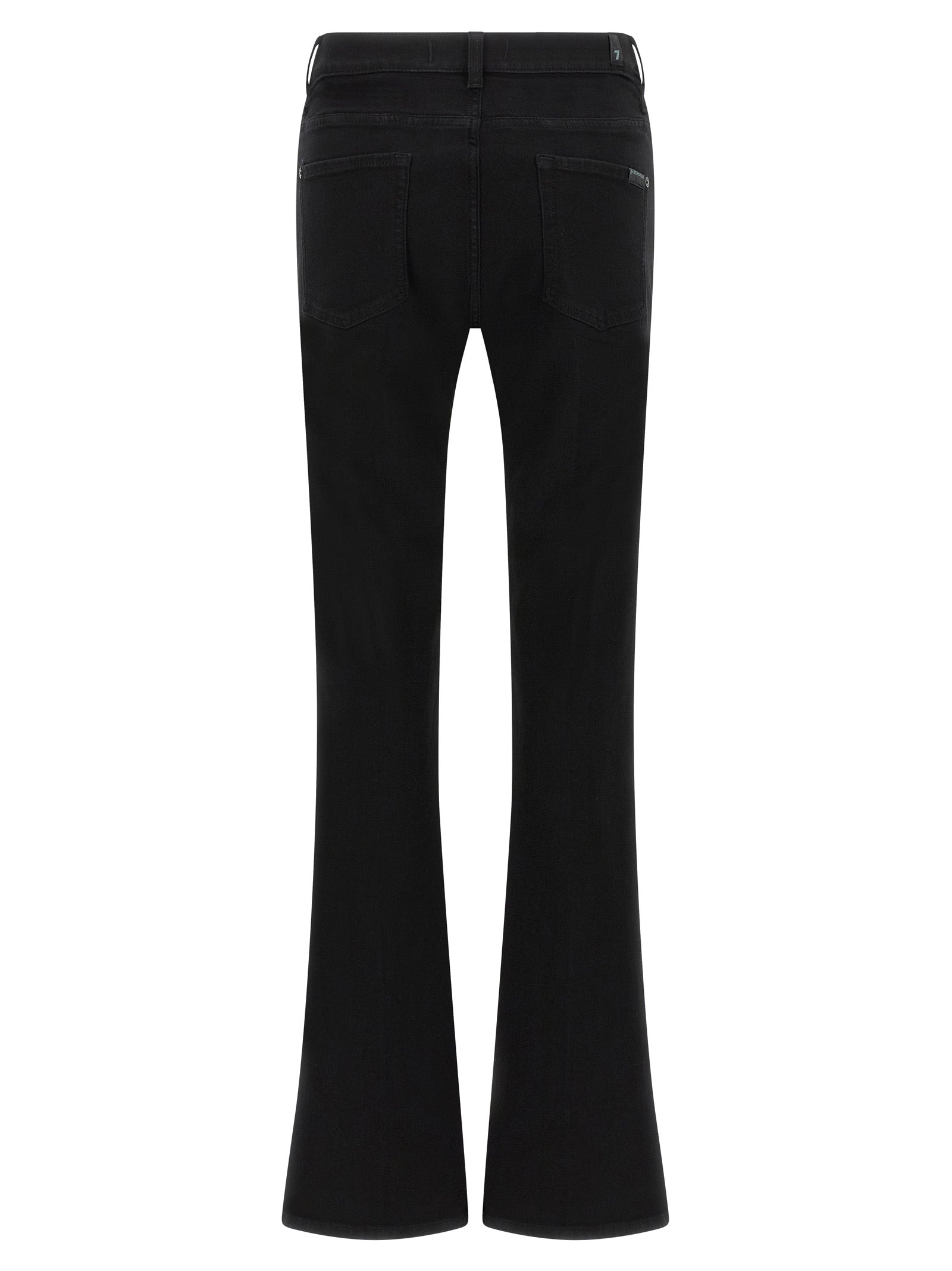 7 For All Mankind Schwarze Bootcut-Jeans aus Baumwolle