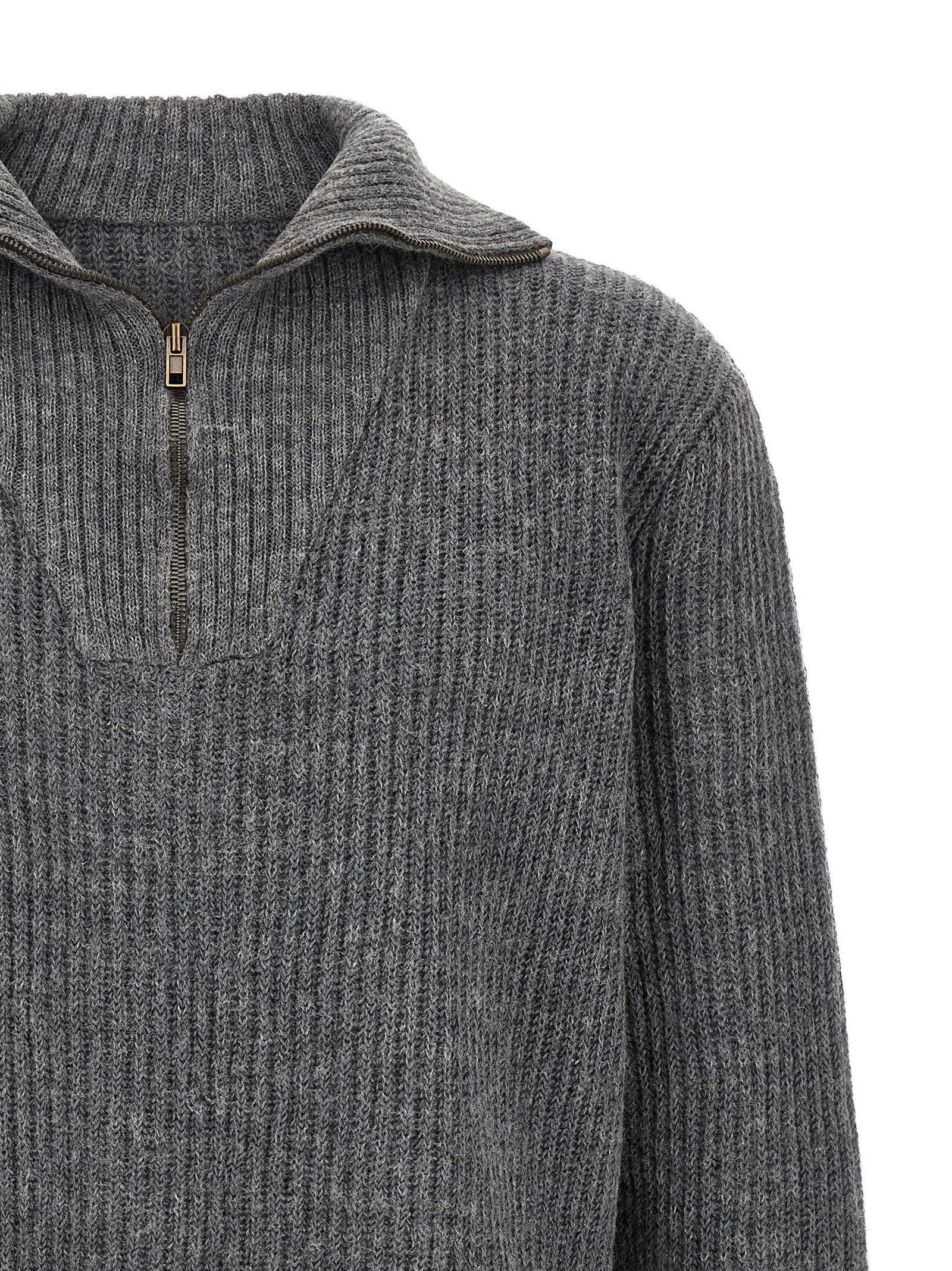 Maison Margiela Grauer Leinen-Cardigan