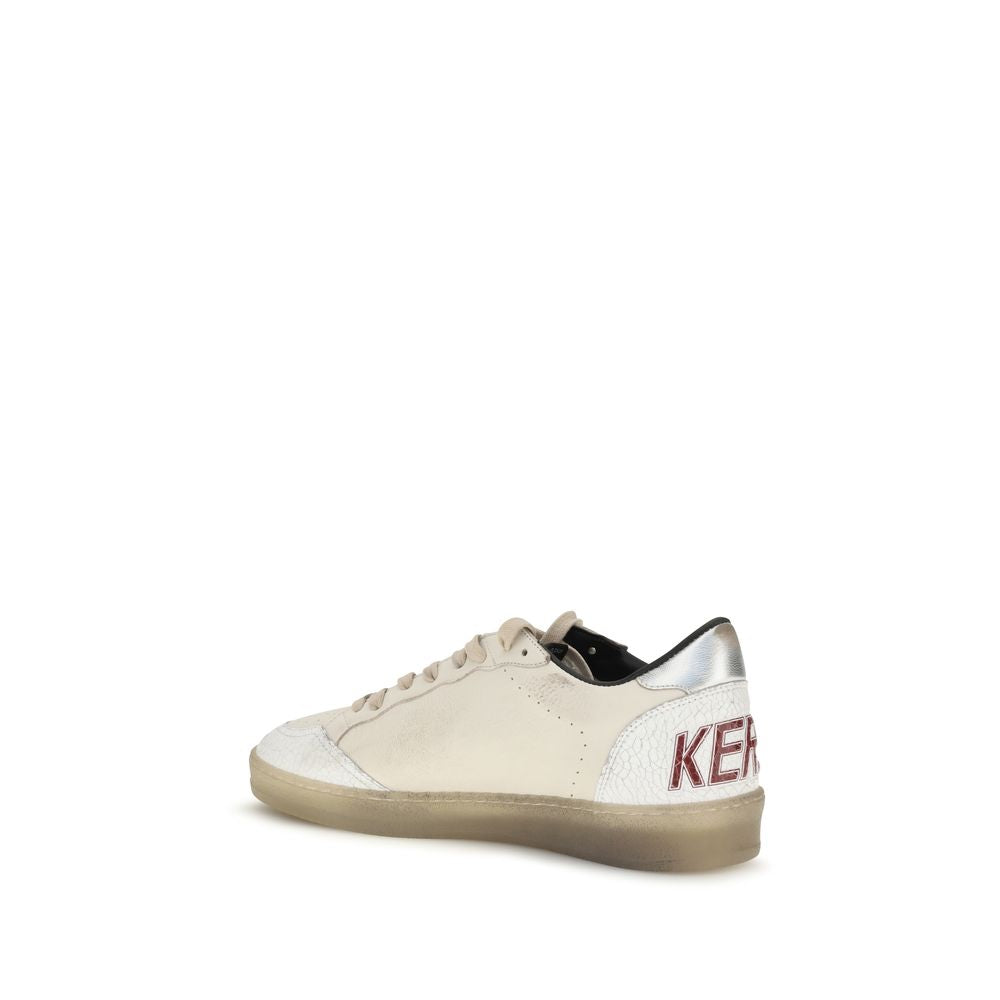 Golden Goose Weiße Low-Top-Sneaker aus Kalbsleder Bos Taurus