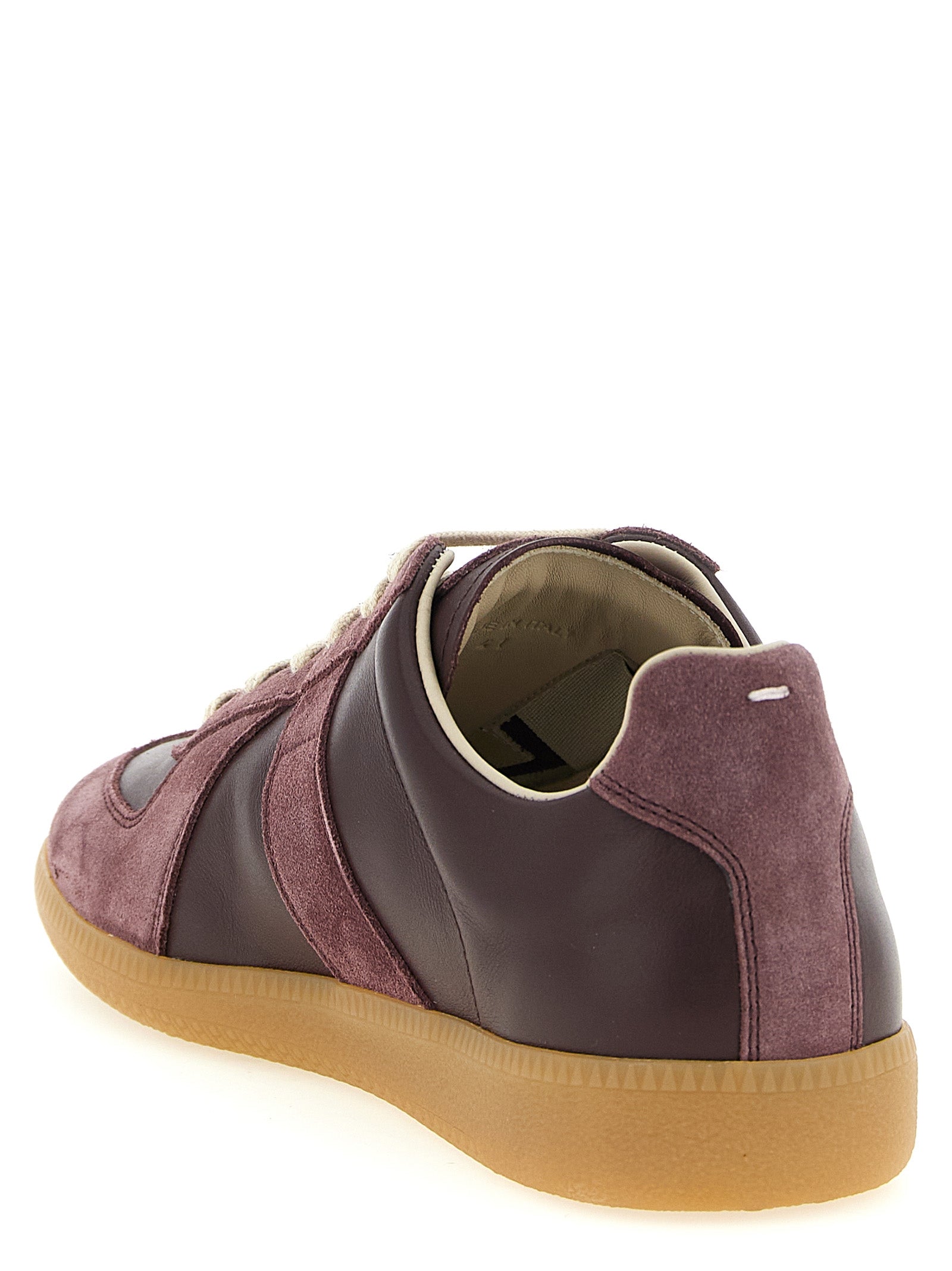 Maison Margiela Sneakers aus bordeauxrotem Kalbsleder