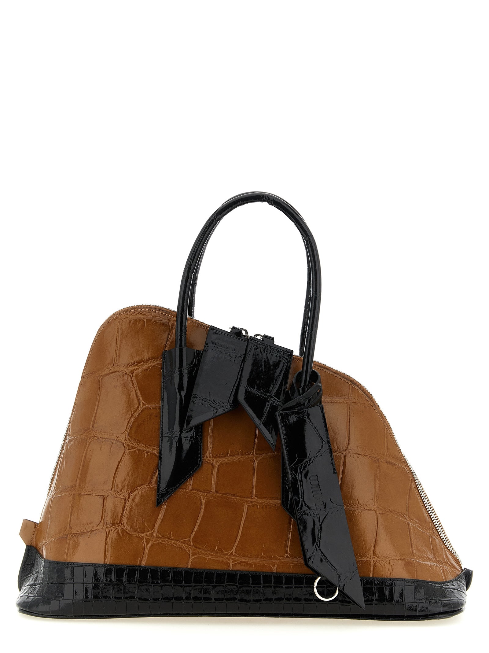 The Attico Braune Kalbsleder Bos Taurus Handtasche