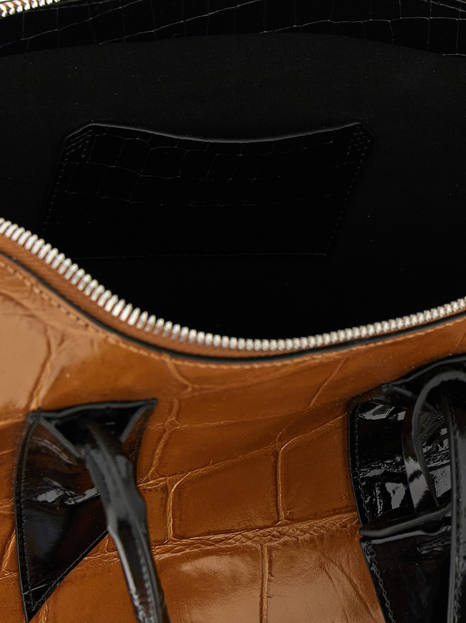 The Attico Braune Kalbsleder Bos Taurus Handtasche