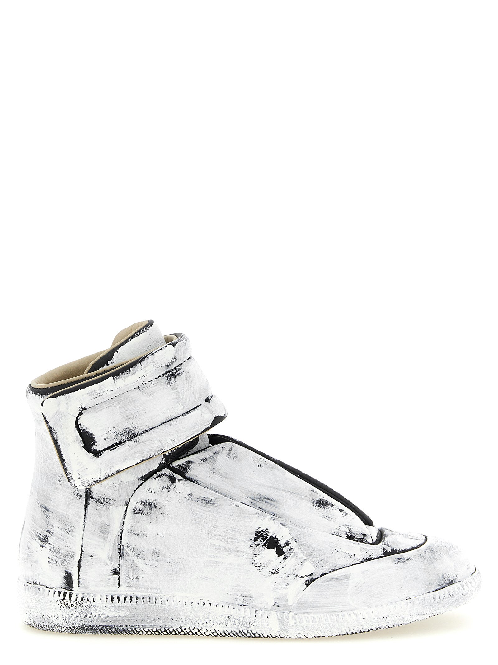 Maison Margiela Zweifarbige Kalbsleder-Sneaker im Athletic-Stil