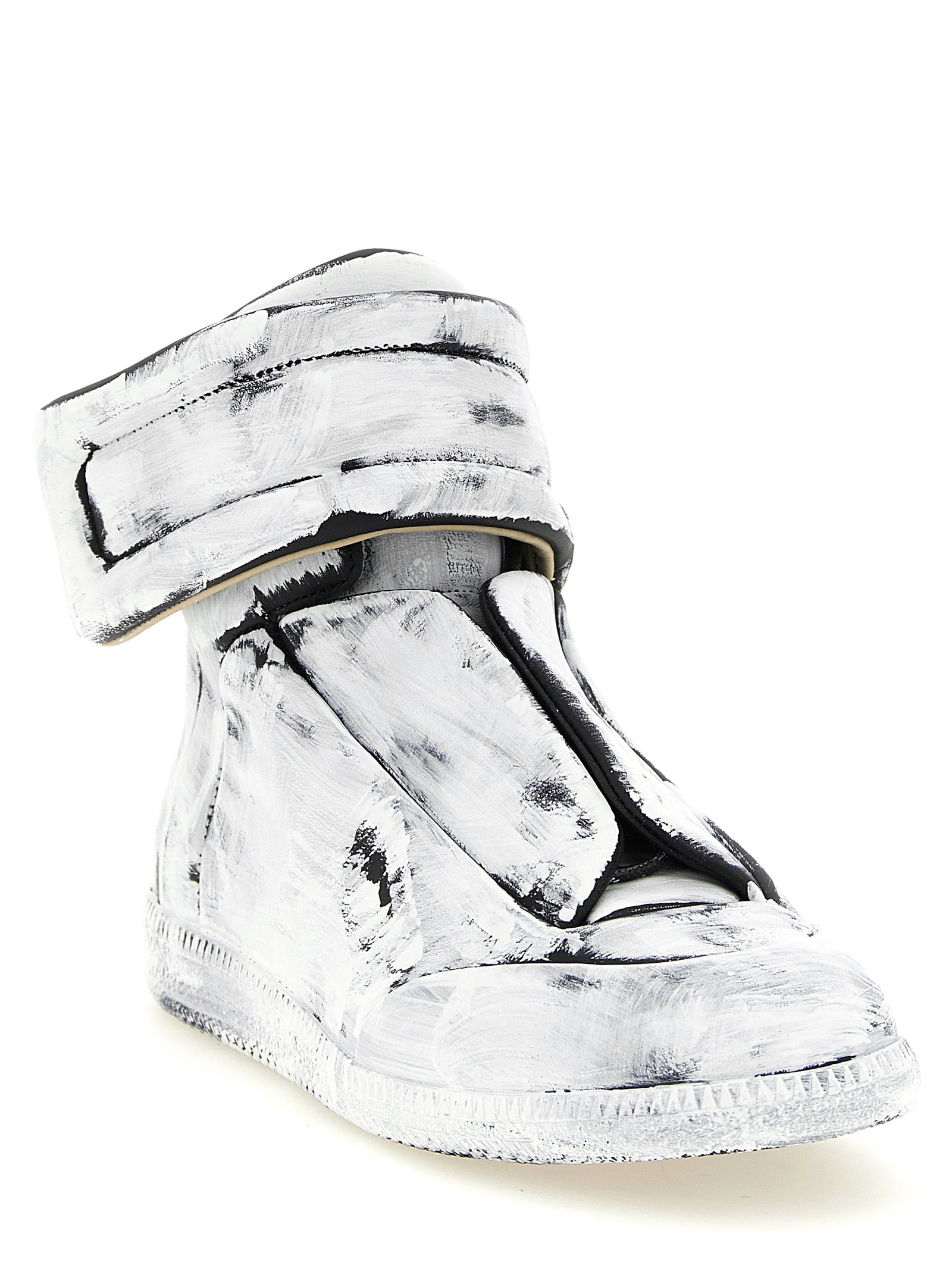 Maison Margiela Zweifarbige Kalbsleder-Sneaker im Athletic-Stil