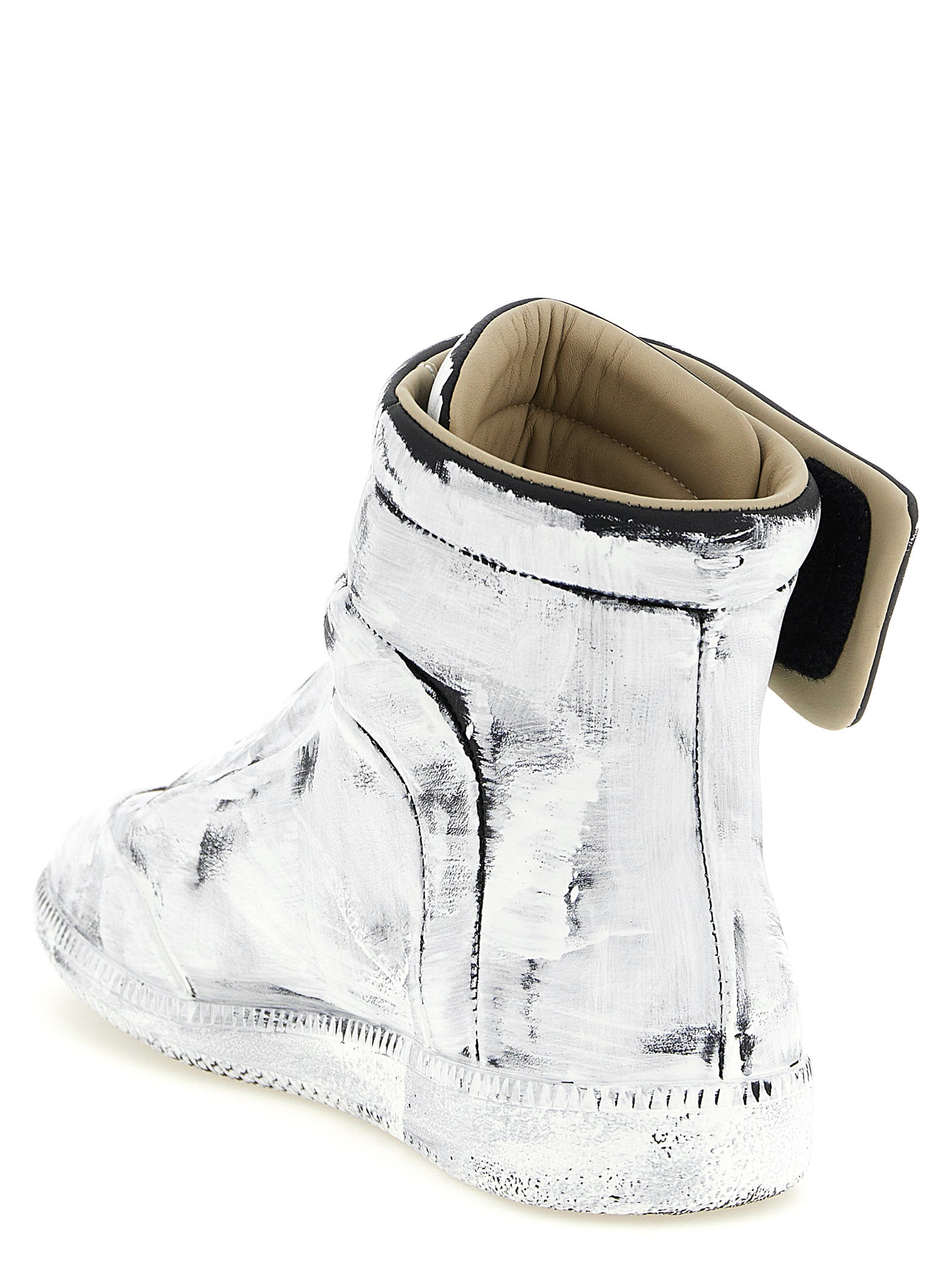 Maison Margiela Zweifarbige Kalbsleder-Sneaker im Athletic-Stil
