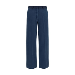 Forte_Forte Blaue Baumwoll-Chino-Hose
