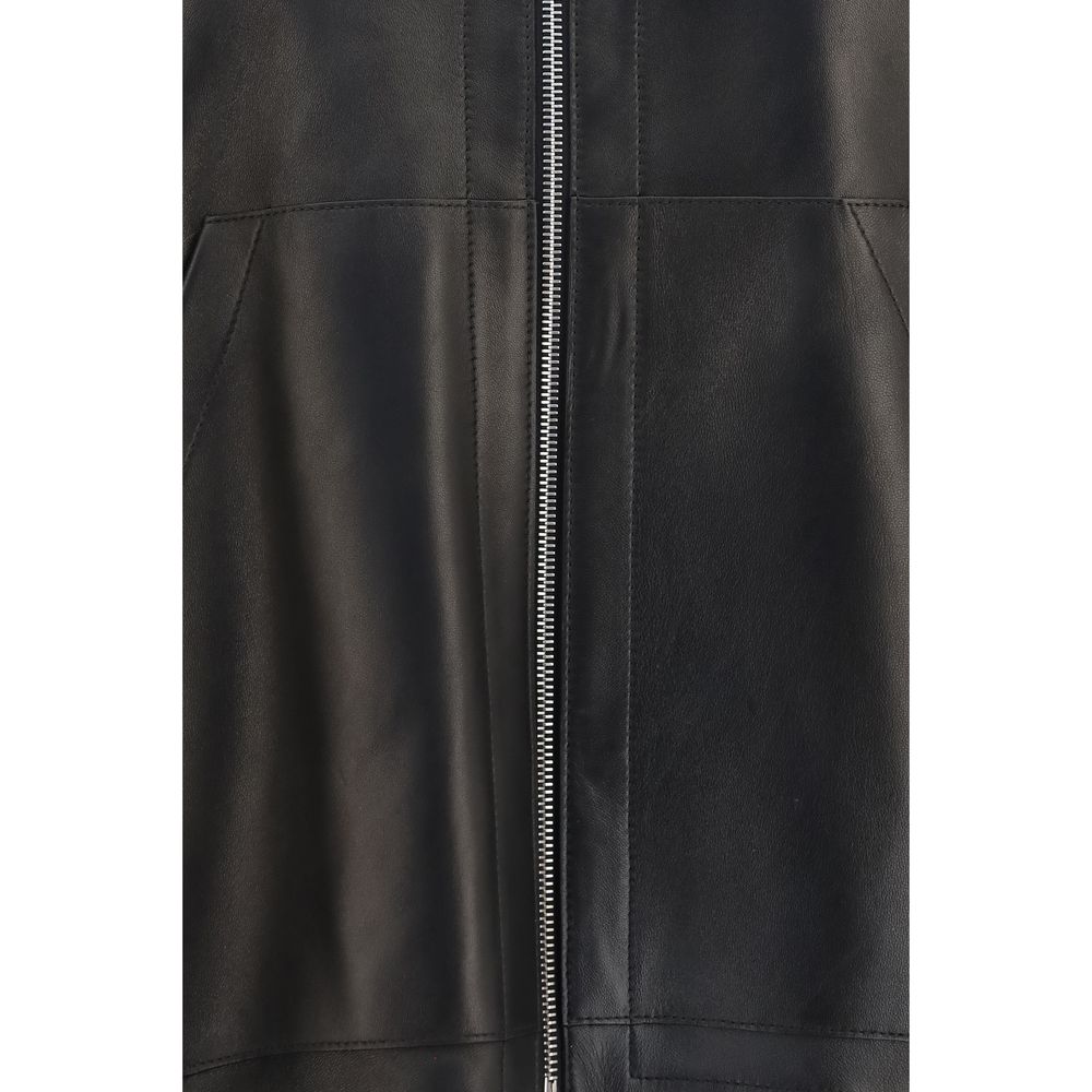 Khaite Schwarze Lederjacke