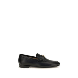 Valentino Garavani Schwarze "Bos Taurus" Kalbsleder Loafer zum Hineinschlüpfen