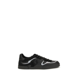 Dolce & Gabbana Schwarze Bos Taurus Kalbsleder-Sneakers